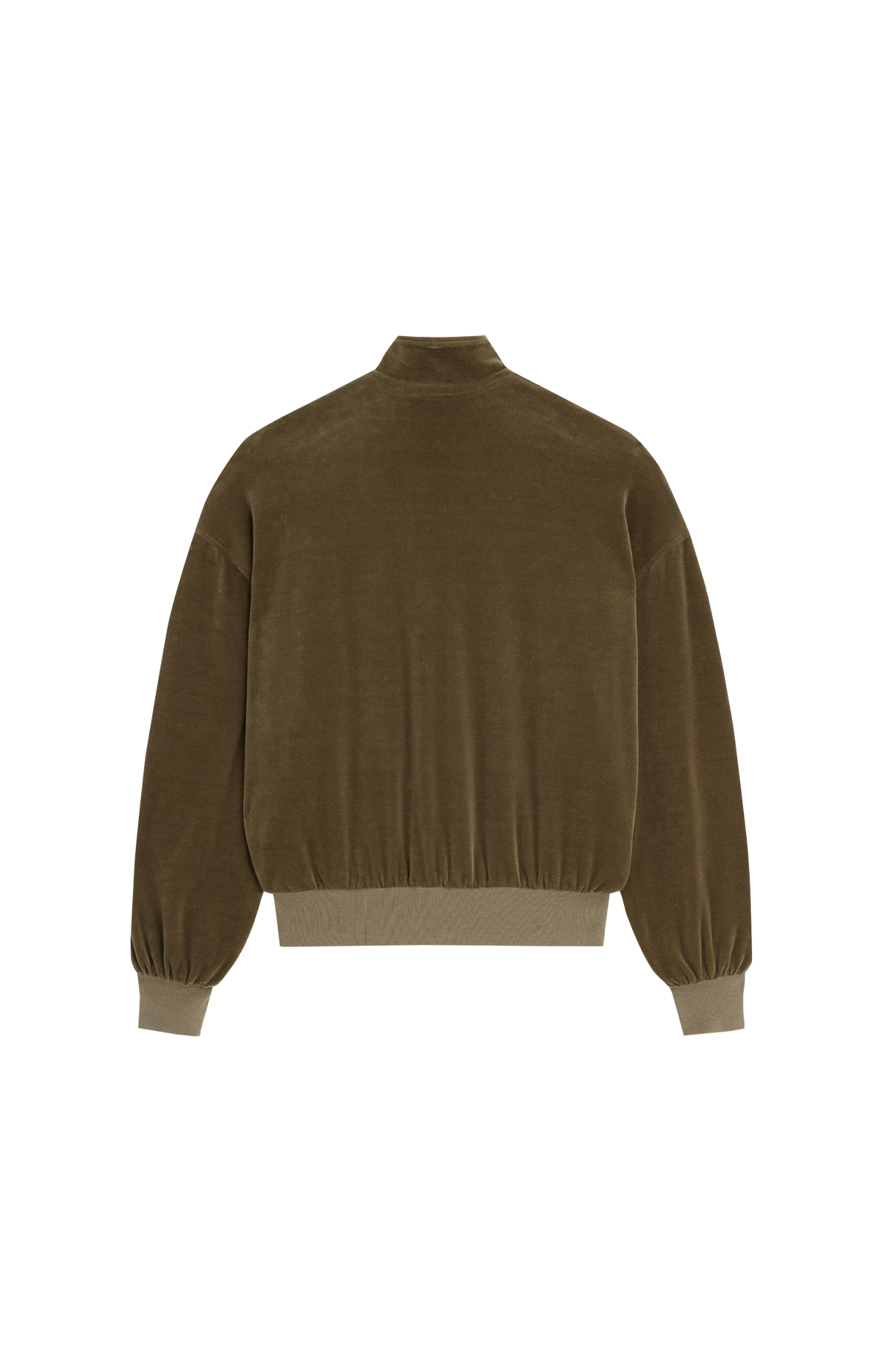 Velveteen Bomber Jacket in Bronze Velour