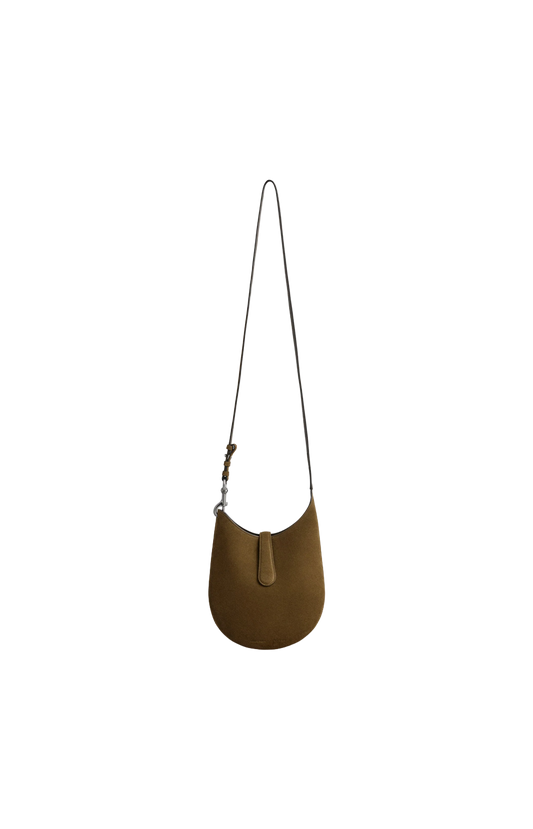 Phoebe Philo Mini Bean Sling in Olive — front view