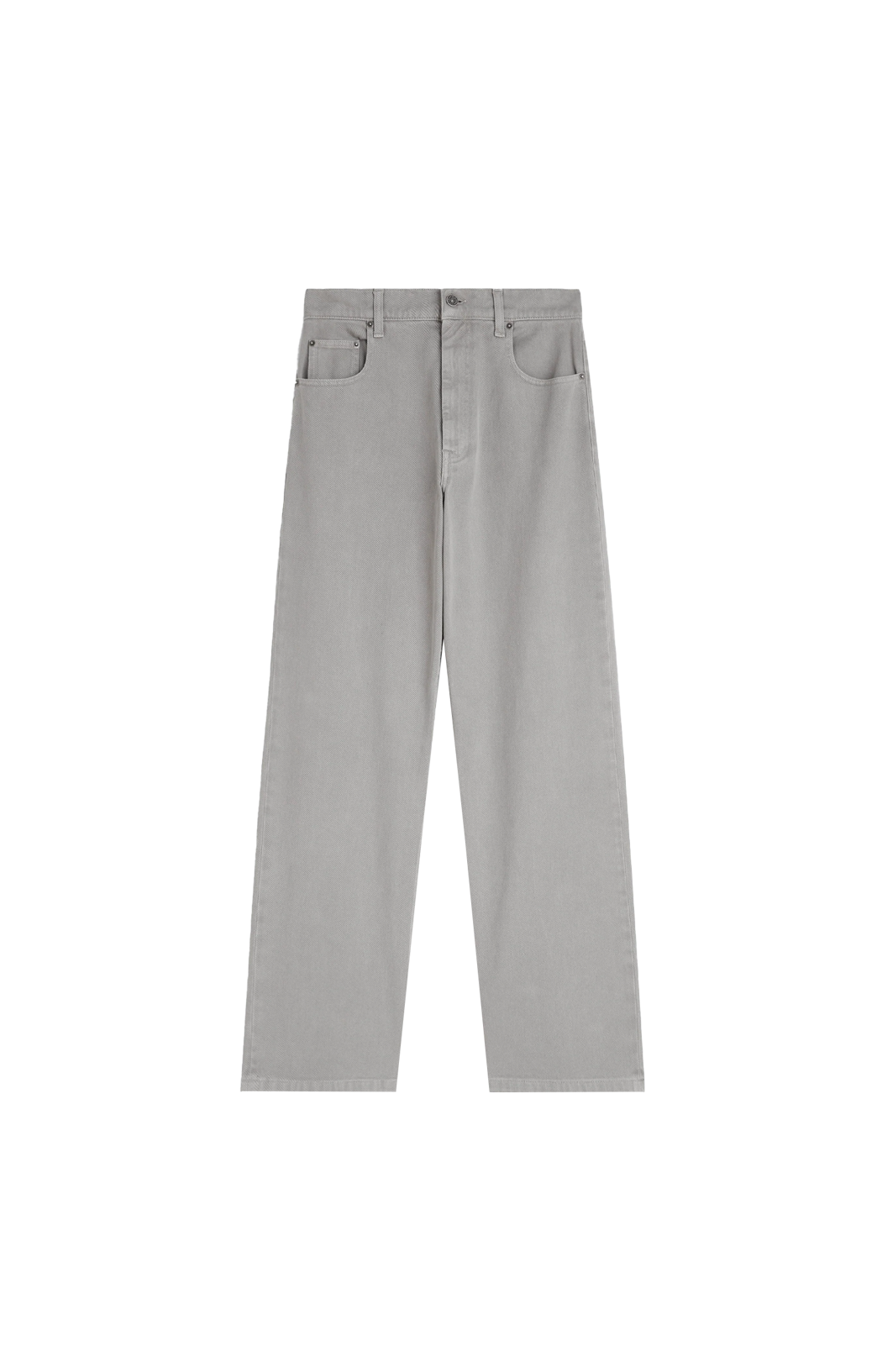Phoebe Philo Zip Jeans in Ash Grey — front view