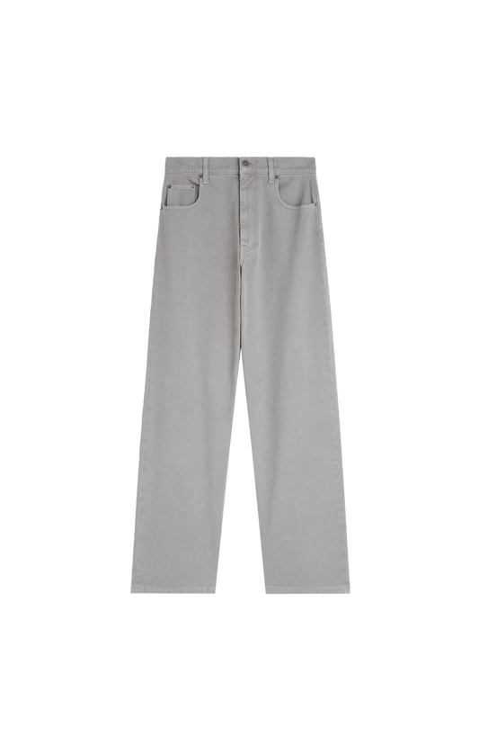Phoebe Philo Zip Jeans in Ash Grey — front view