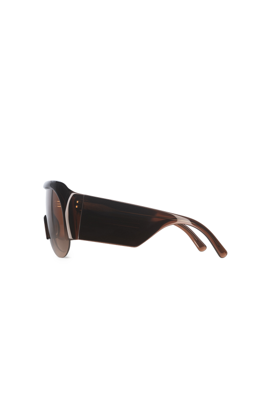 Phoebe Philo Half Bombé Sunglasses in Dark Brown Acetate — product photo 2