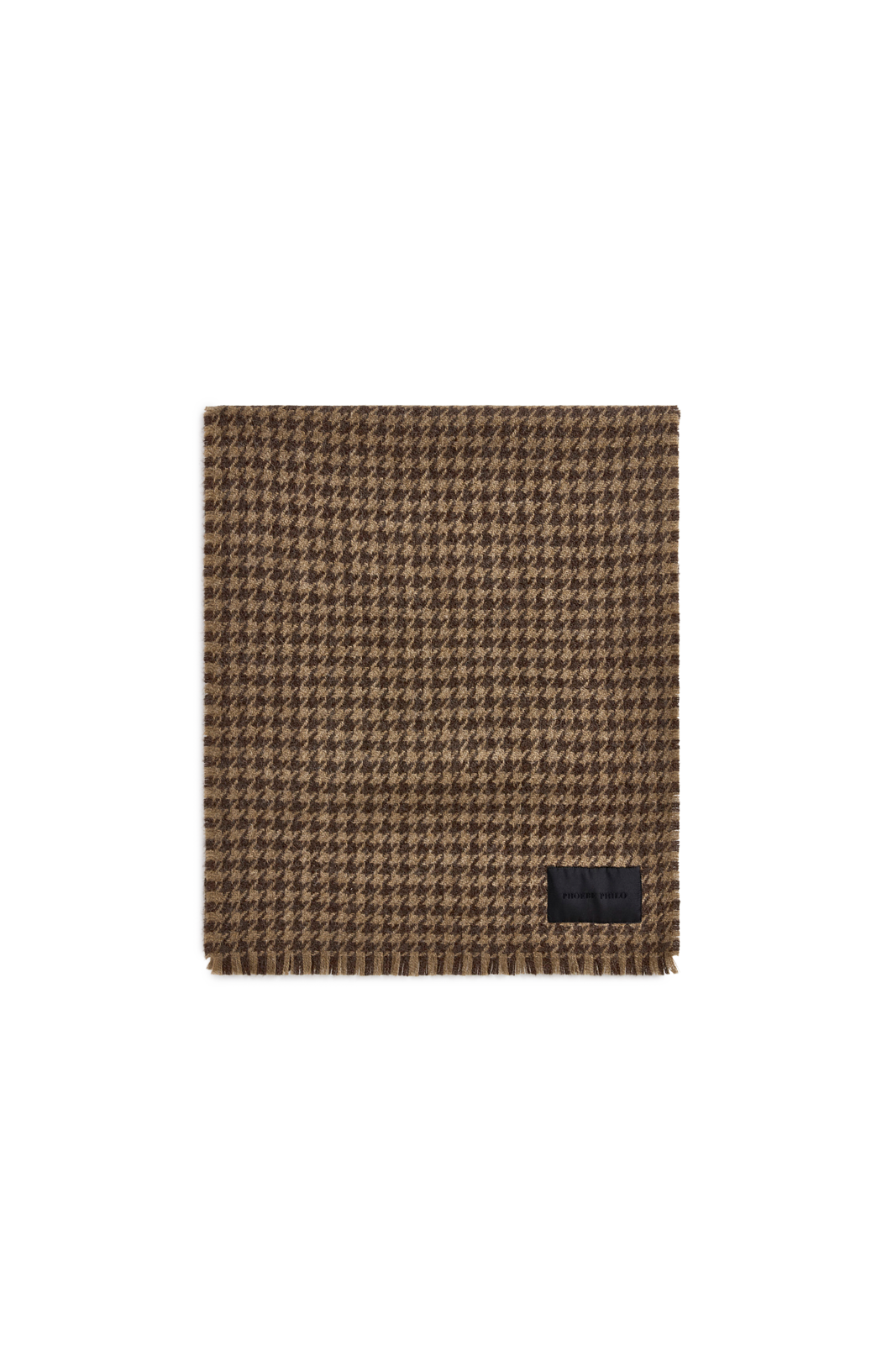 Check Scarf in Brown/Beige