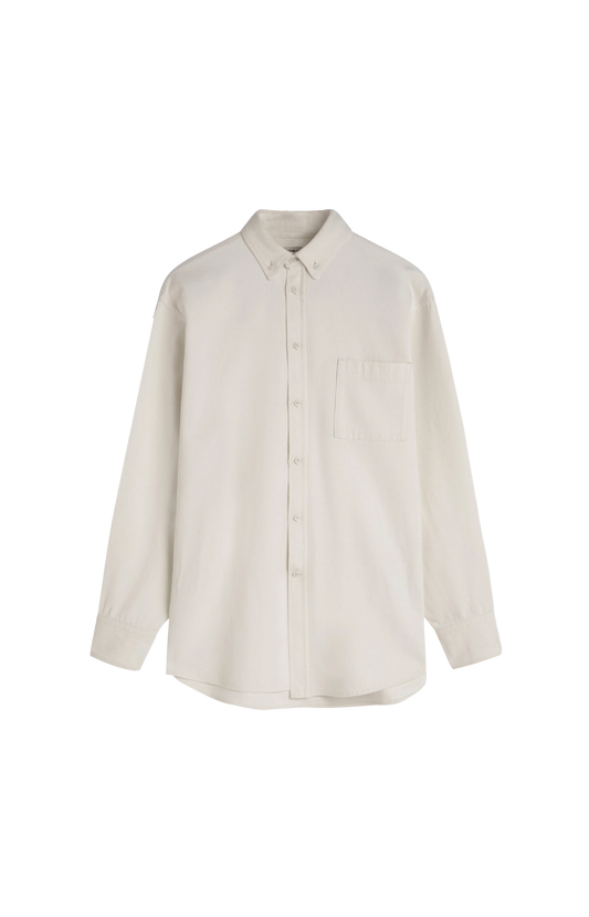 Phoebe Philo Denim Shirt in Chalk — front view