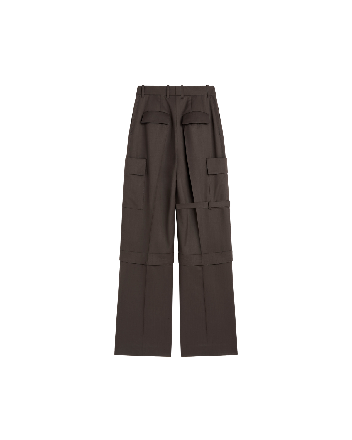 Strap Trousers in Bronze Khaki Wool