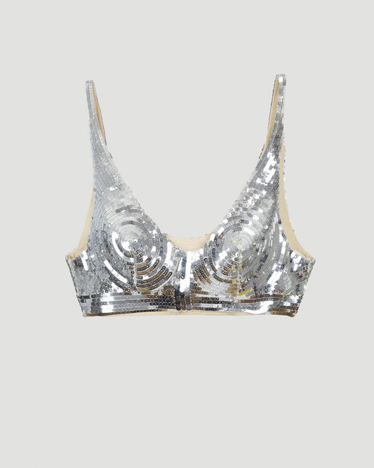 METAL KNIT CROPPED TOP