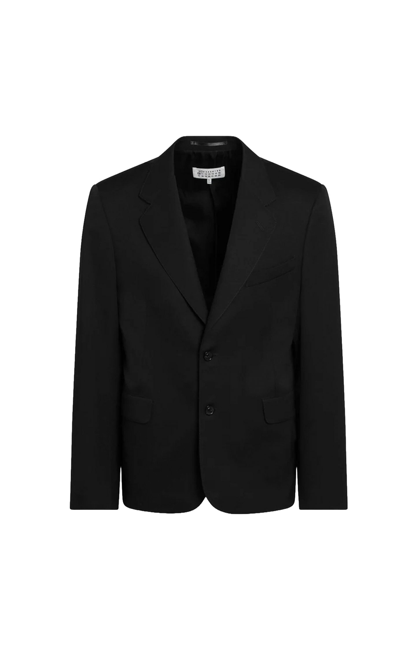 Black Wool Single-Breasted Jacket