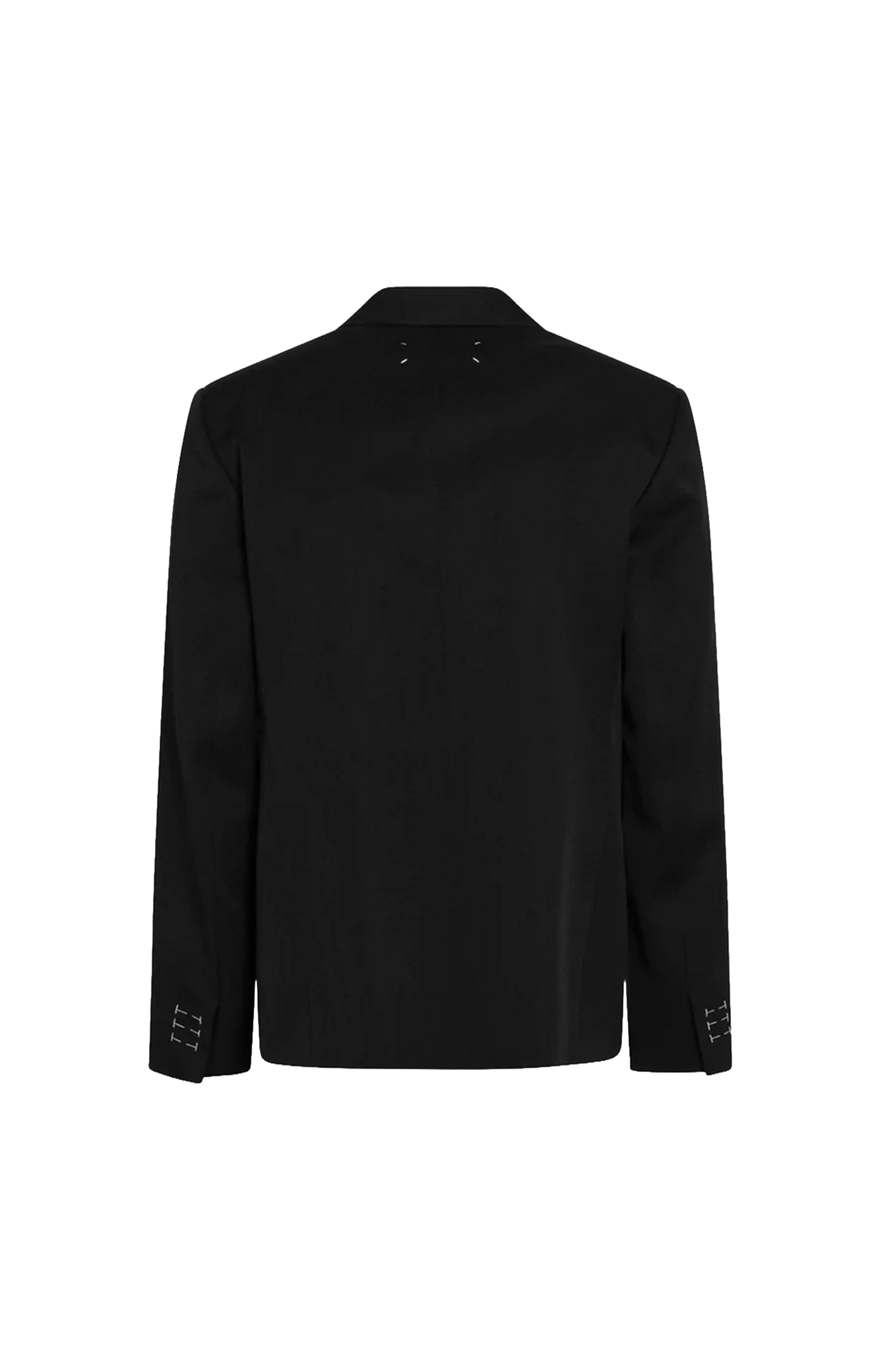 Black Wool Single-Breasted Jacket