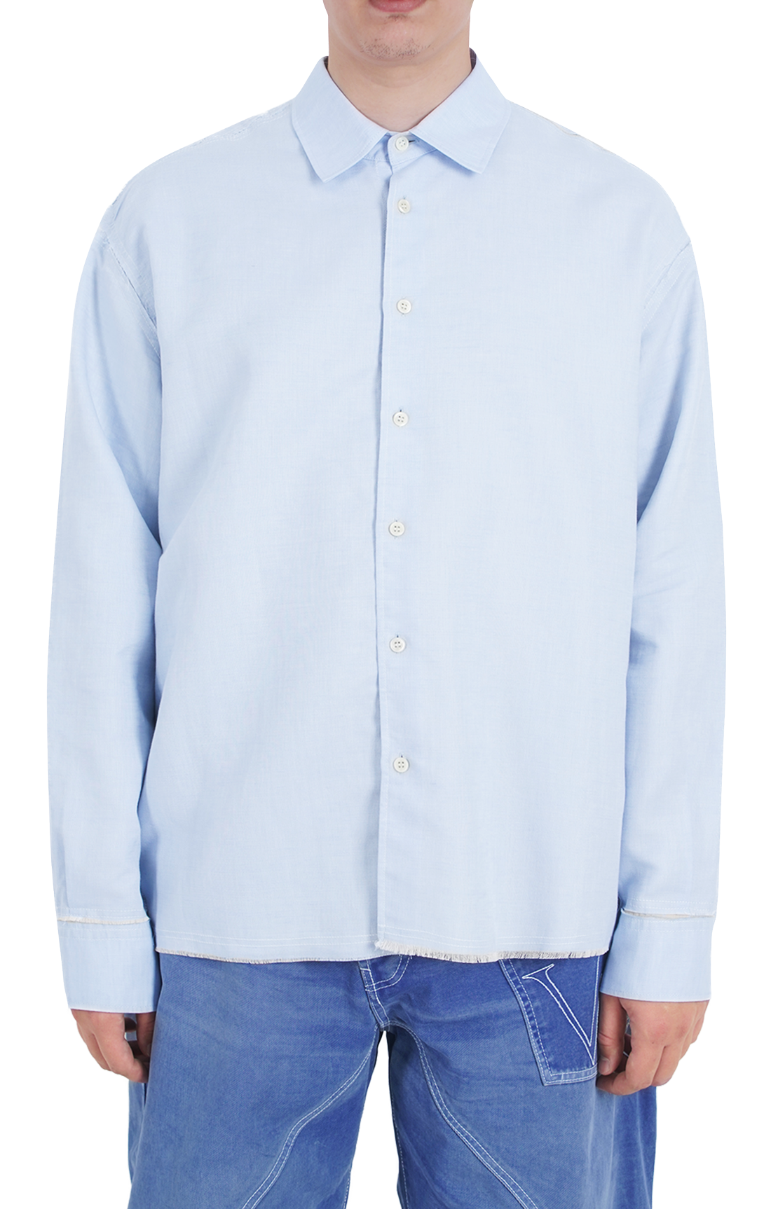 JW Anderson Raw Edge Shirt in Pale Blue — product photo 2