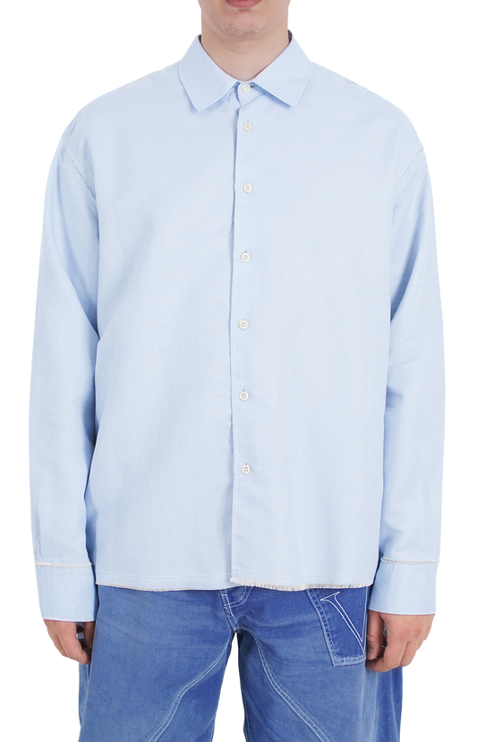 JW Anderson Raw Edge Shirt in Pale Blue — product photo 2