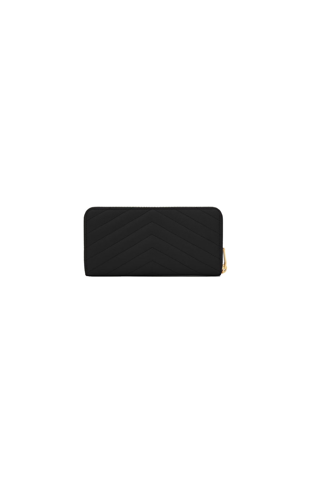 Cassandre Matelasse Zip Around Wallet in Black