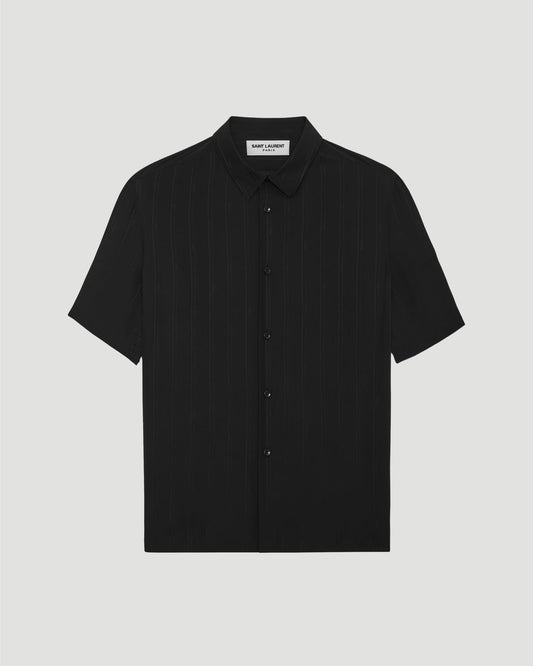 Shirt in Matte And Shiny Cassandre Striped Silk