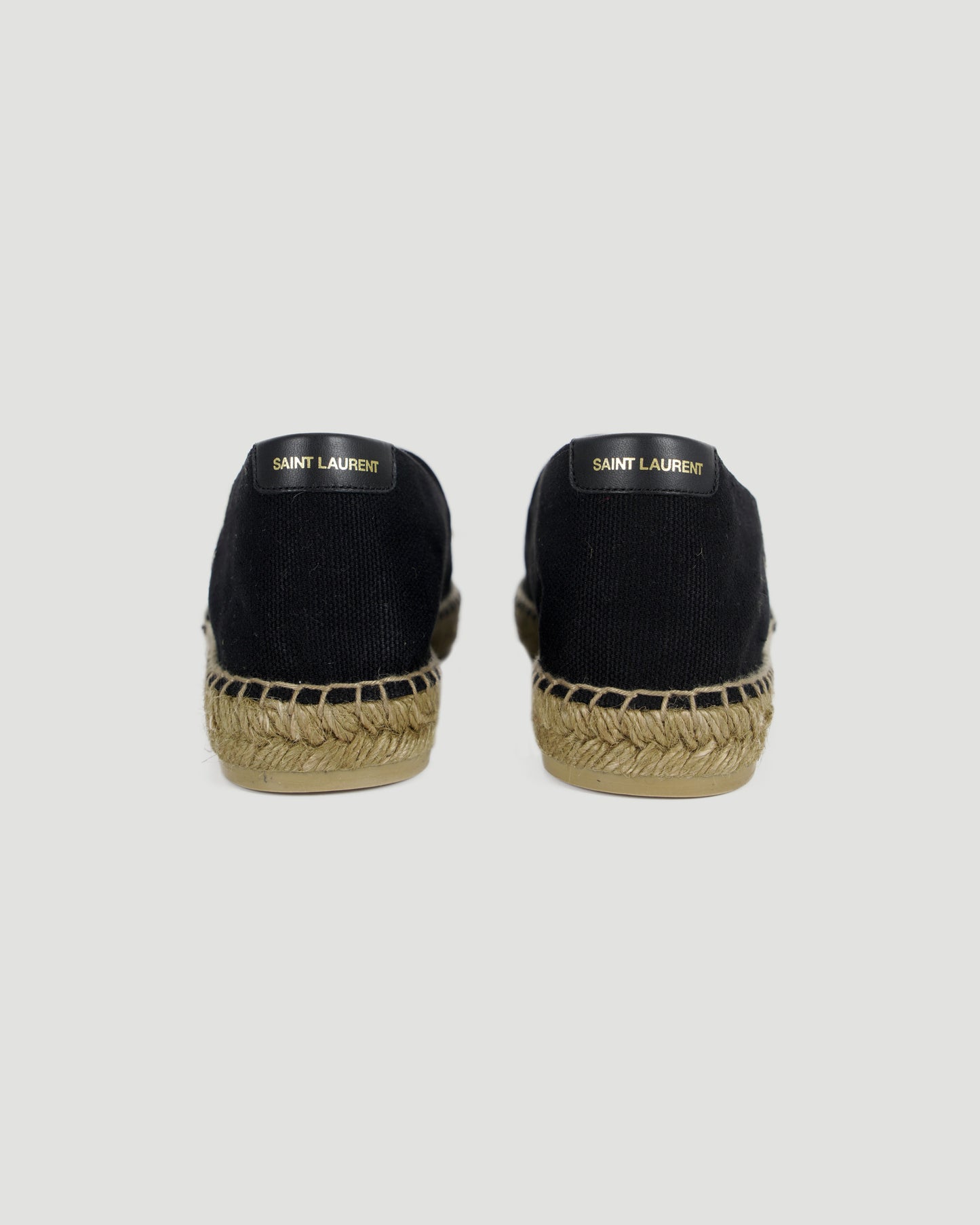 EMBROIDERED ESPADRILLES IN BLACK CANVAS