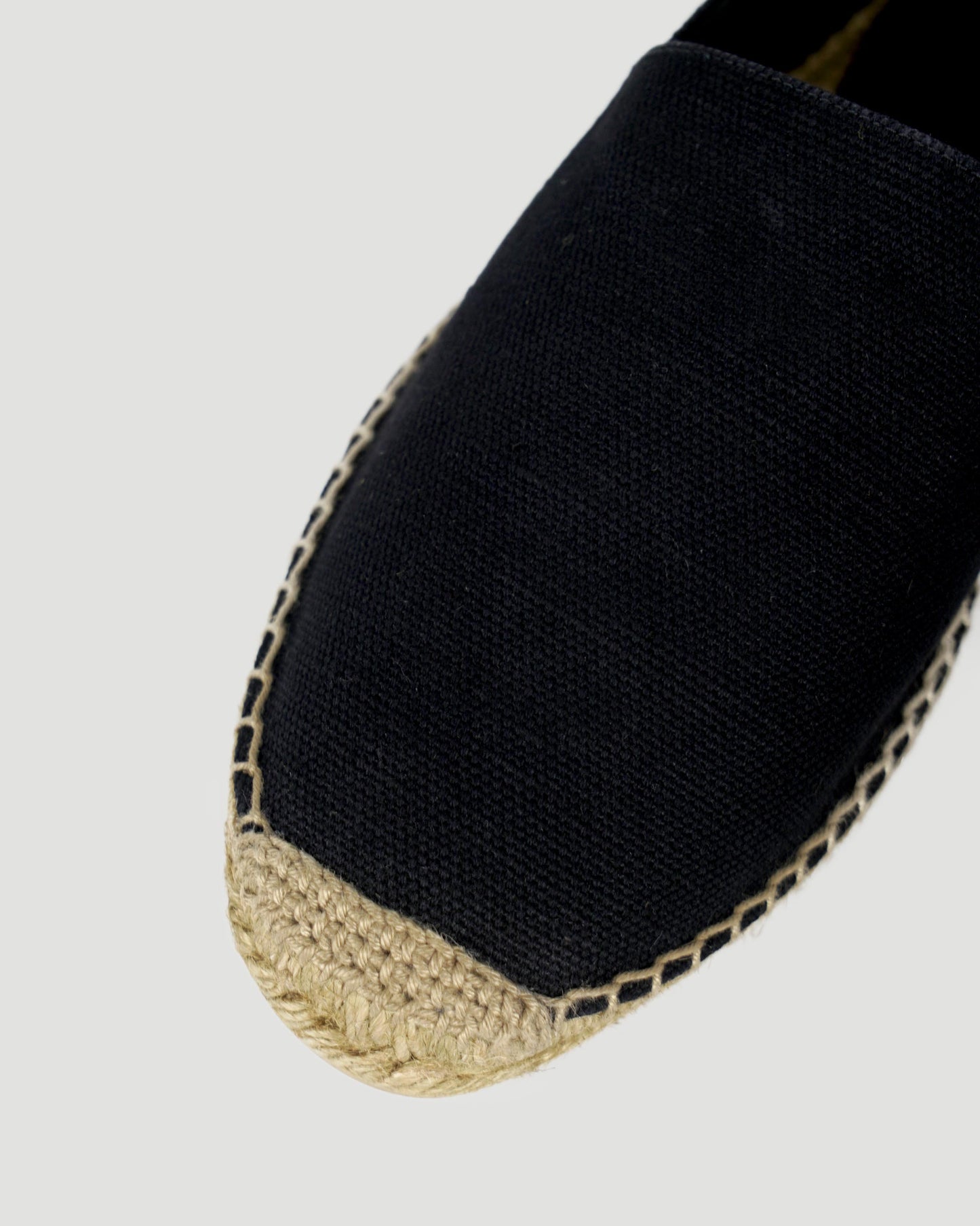 EMBROIDERED ESPADRILLES IN BLACK CANVAS