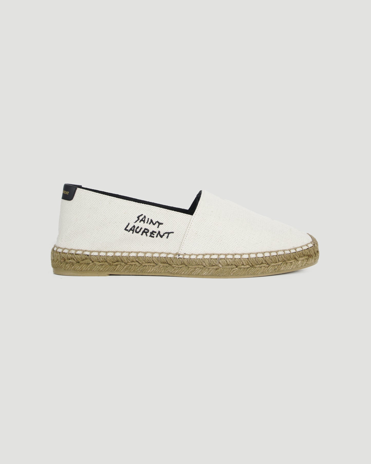 EMBROIDERED ESPADRILLES IN ECRU CANVAS