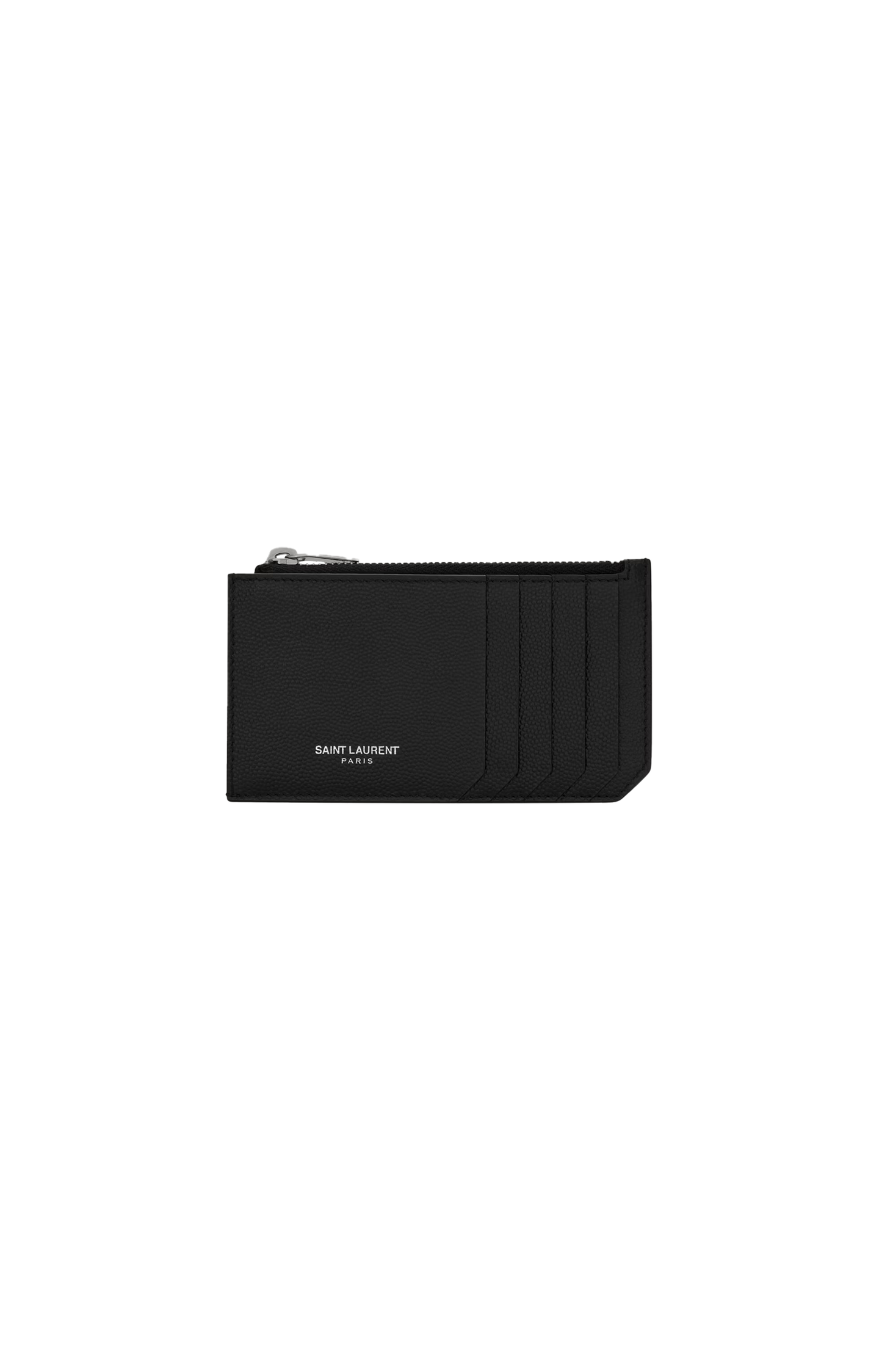 Fragments Zipped Card Case in Grain de Poudre Leather