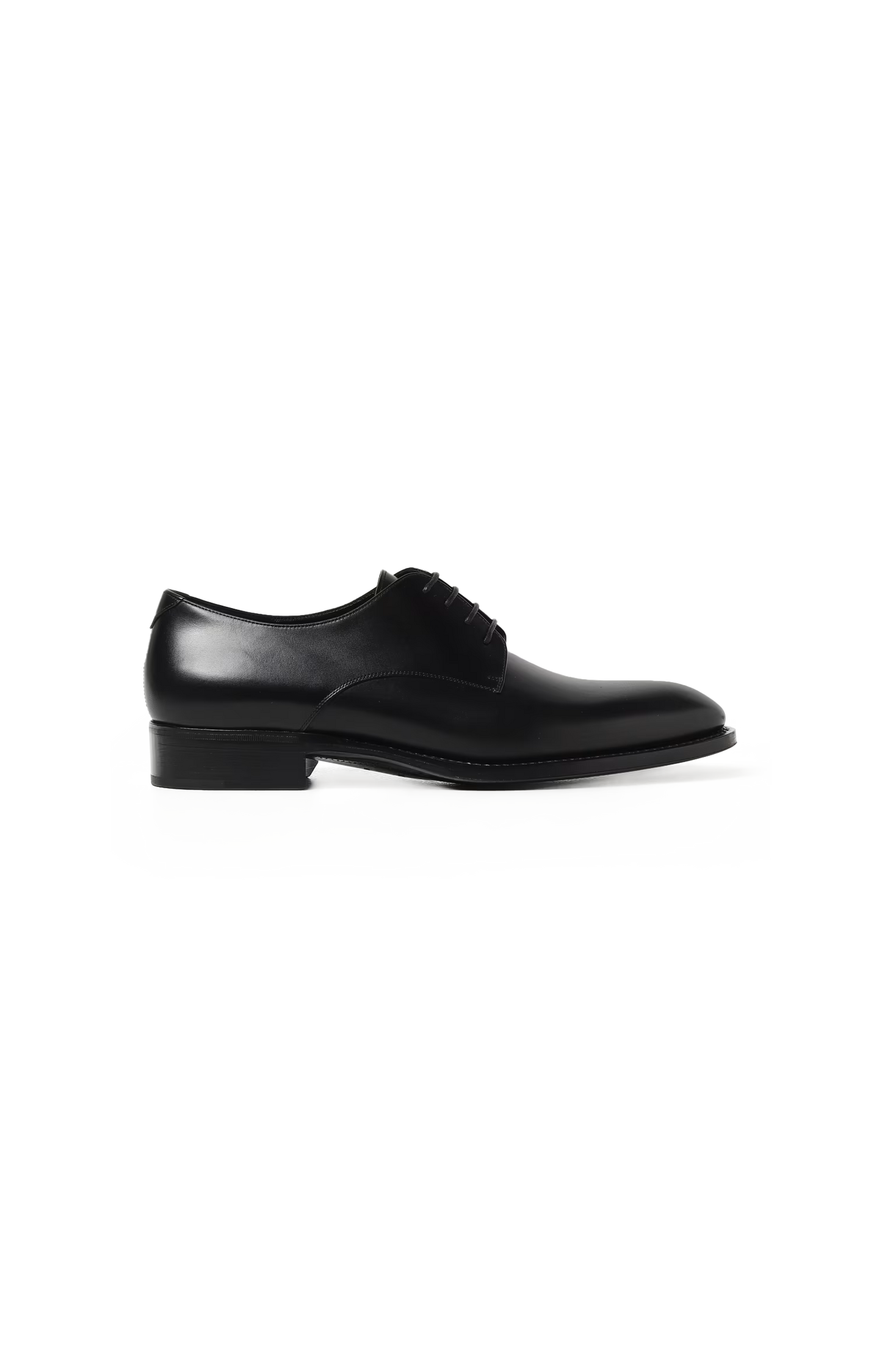Saint Laurent Adrien Leather Derby Loafers in Black — front view