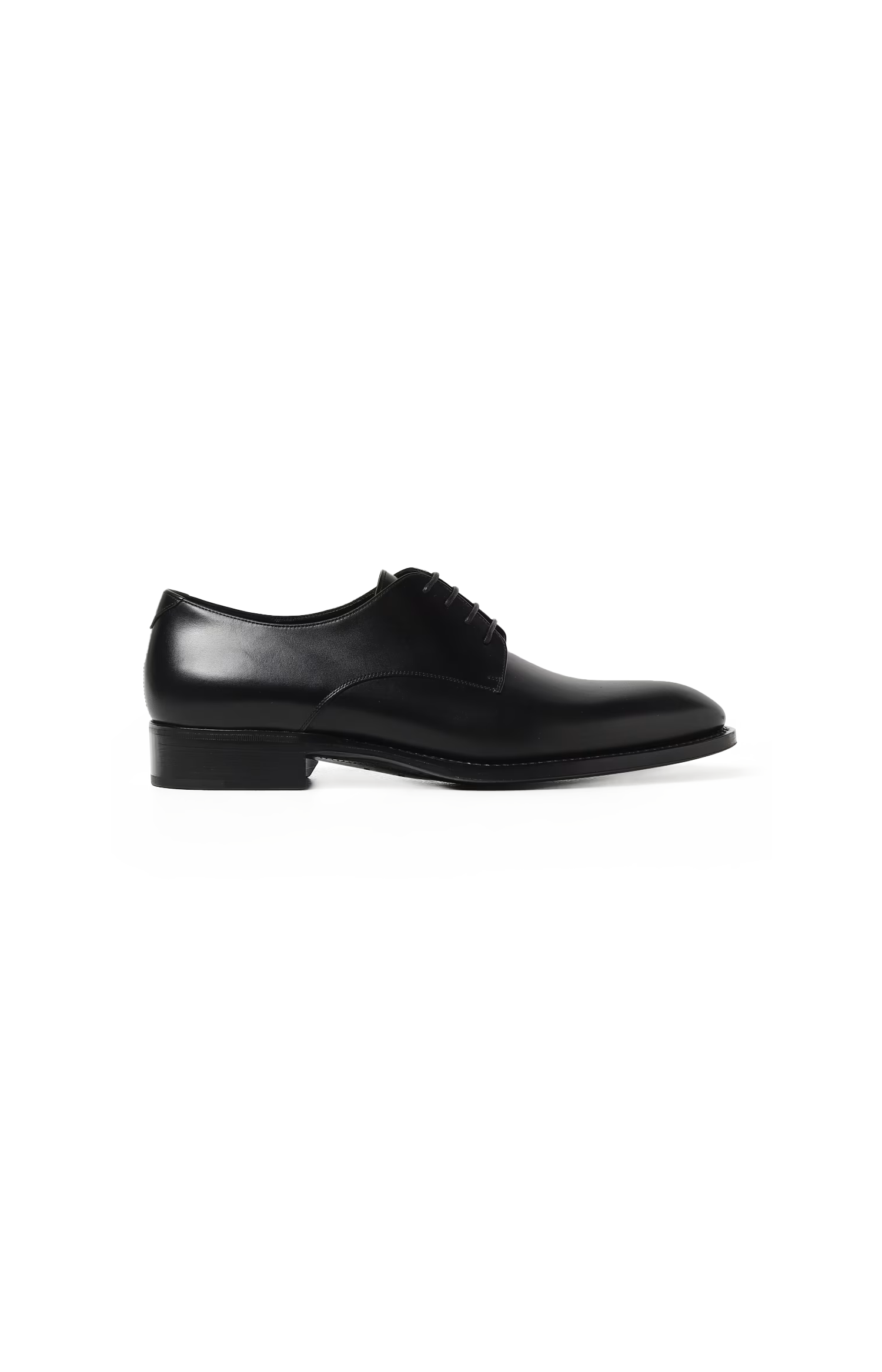 Saint Laurent Adrien Leather Derby Loafers in Black — front view