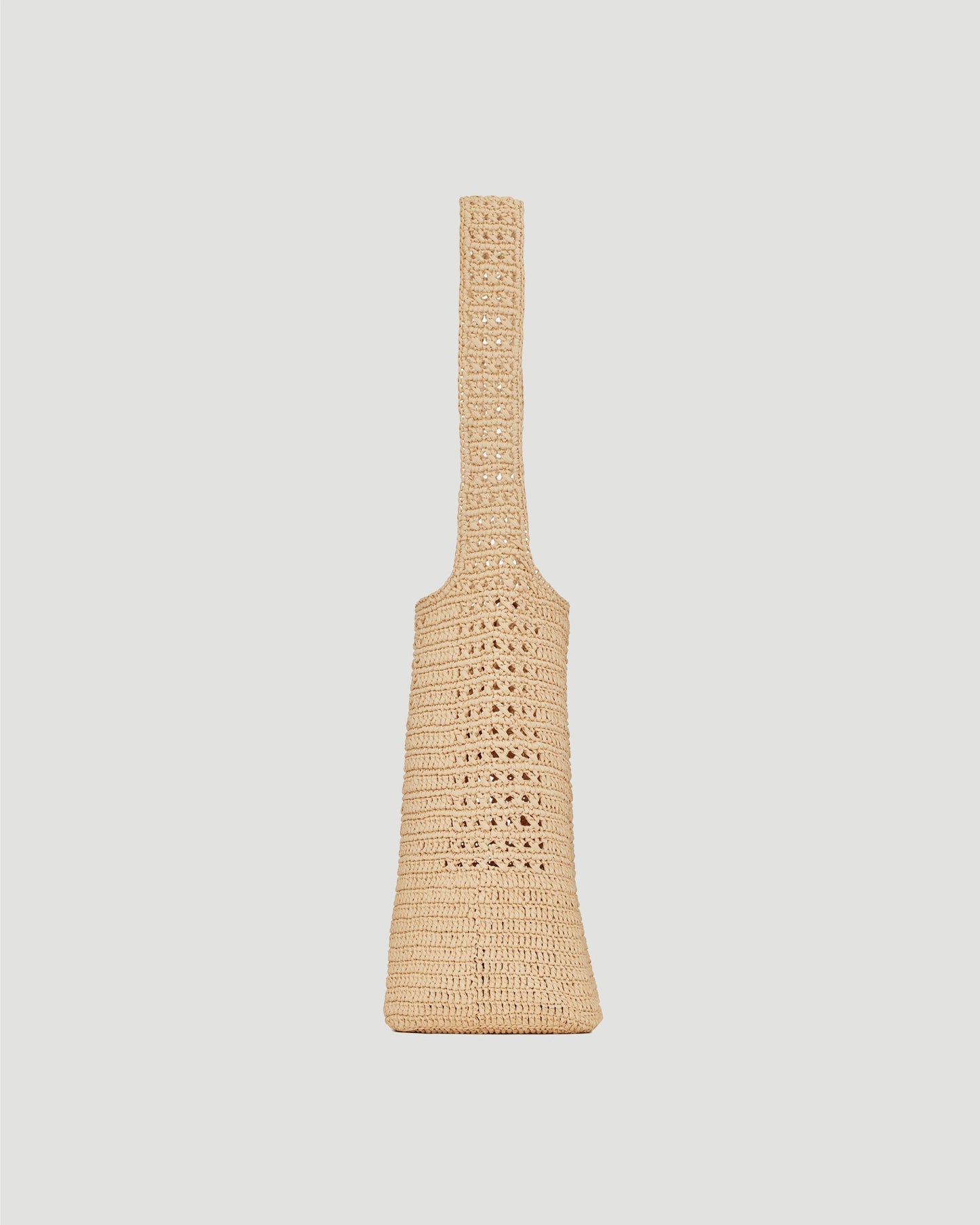 HOBO RAFFIA BAG IN CROCHET AND SMOOTH LEATHER