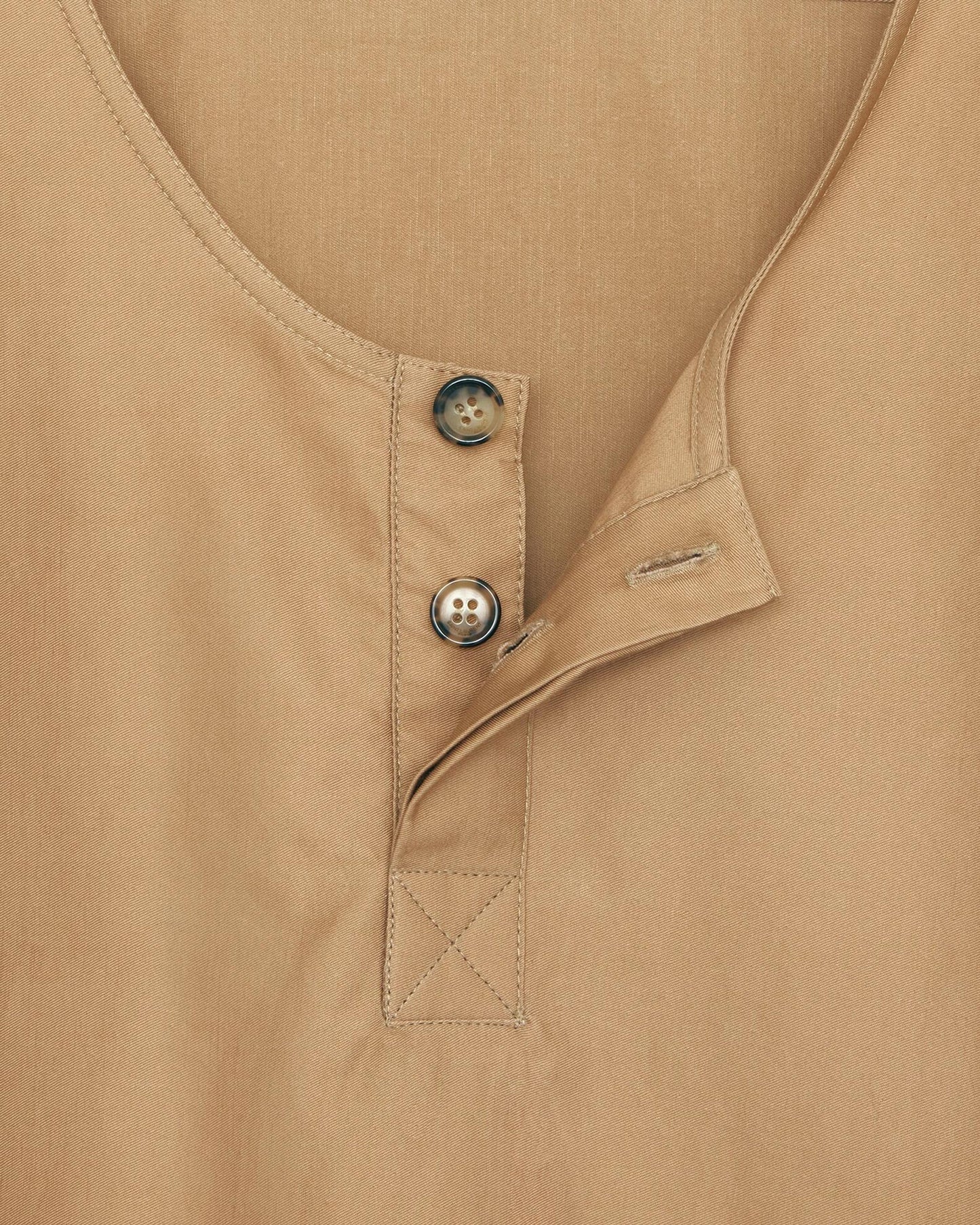 HENLEY BLOUSE IN COTTON TWILL
