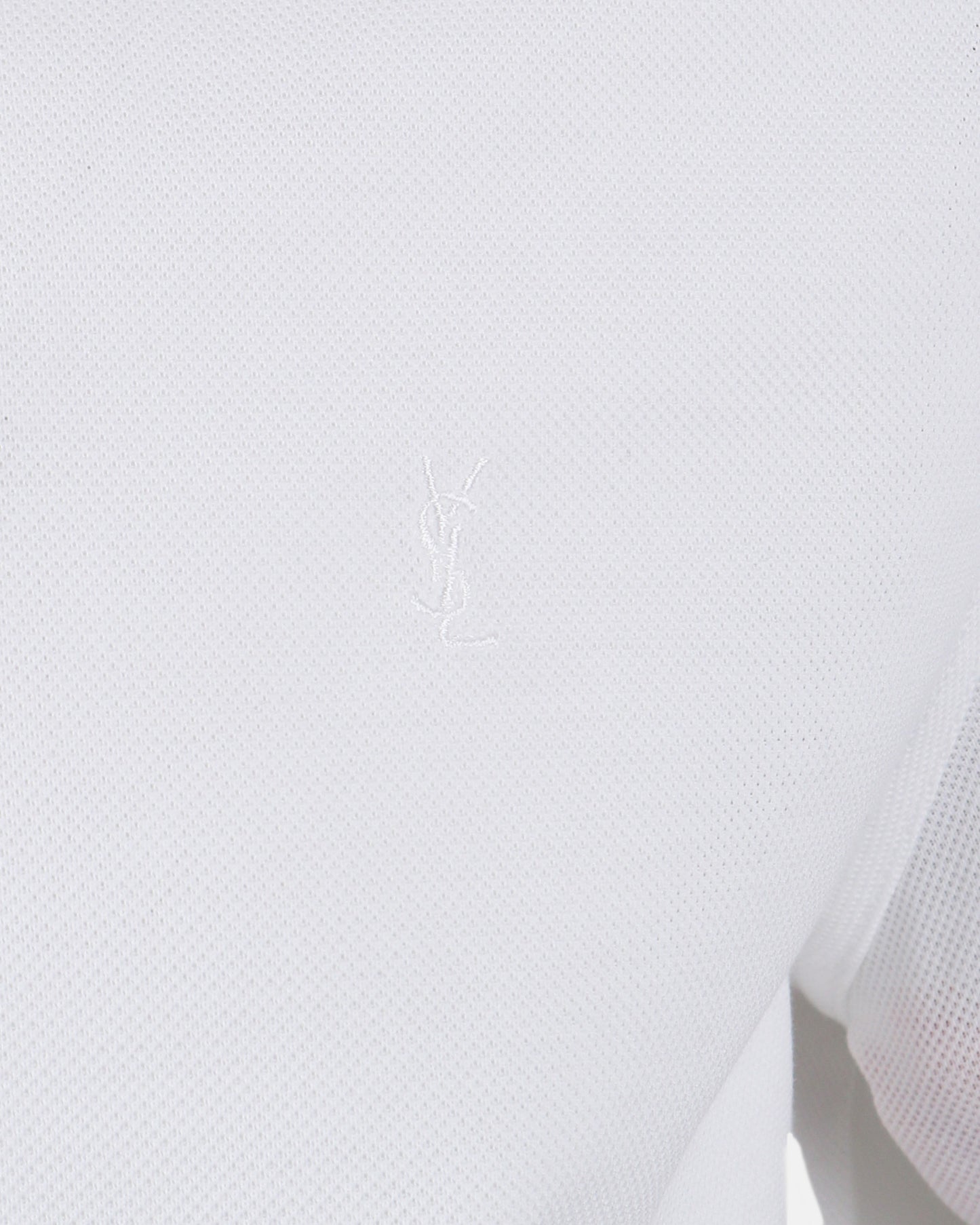 MONOGRAM POLO SHIRT IN WHITE COTTON PIQUÉ