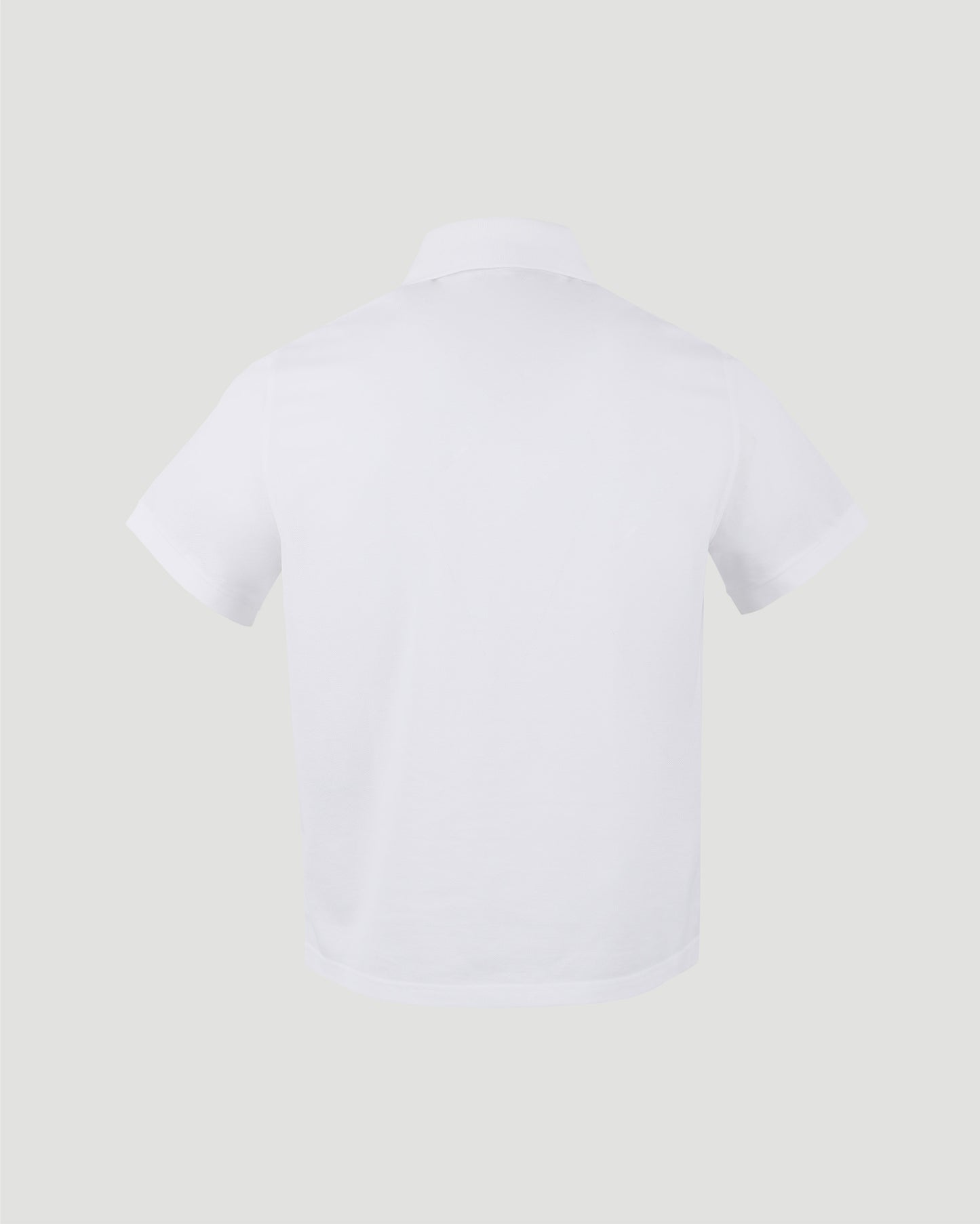 MONOGRAM POLO SHIRT IN WHITE COTTON PIQUÉ