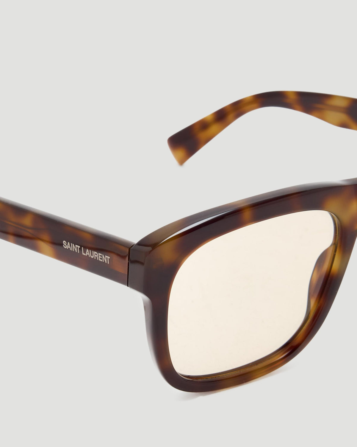 Saint Laurent SL 558 Squared Aviator Sunlgasses in Brown — product photo 3