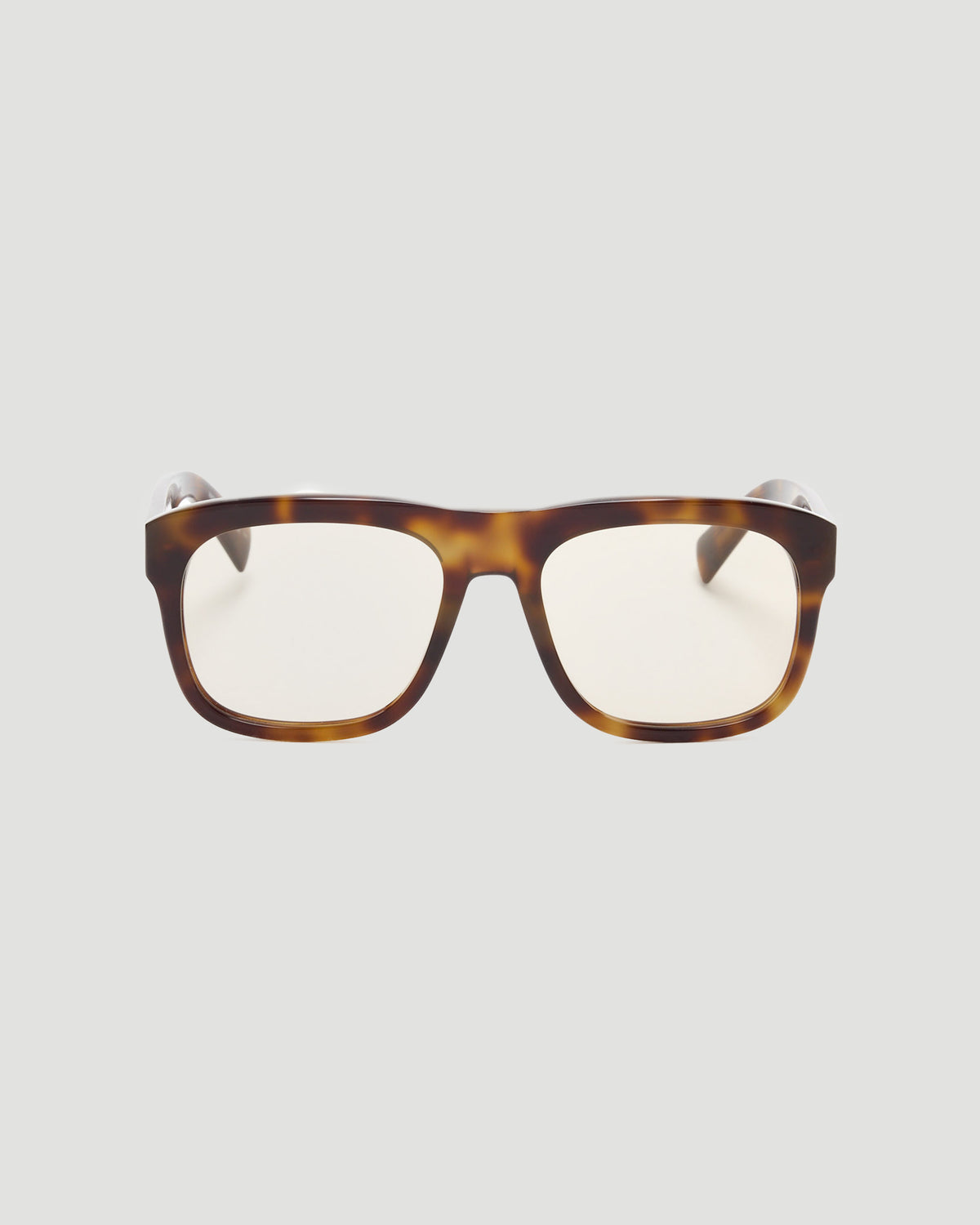 Saint Laurent SL 558 Squared Aviator Sunlgasses in Brown — front view