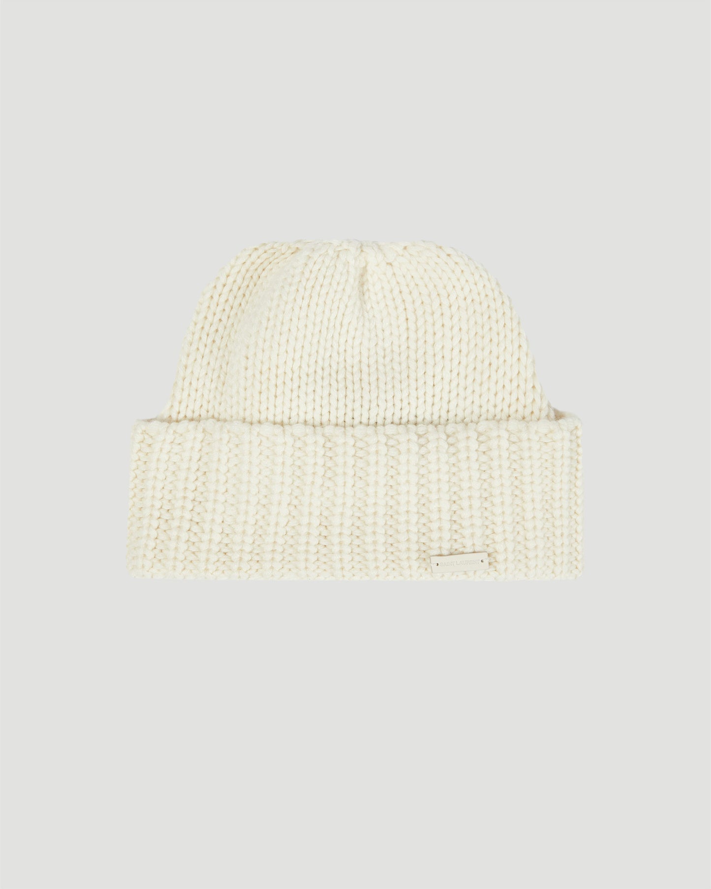 KNITTED CUFF BEANIE IN CASHMERE