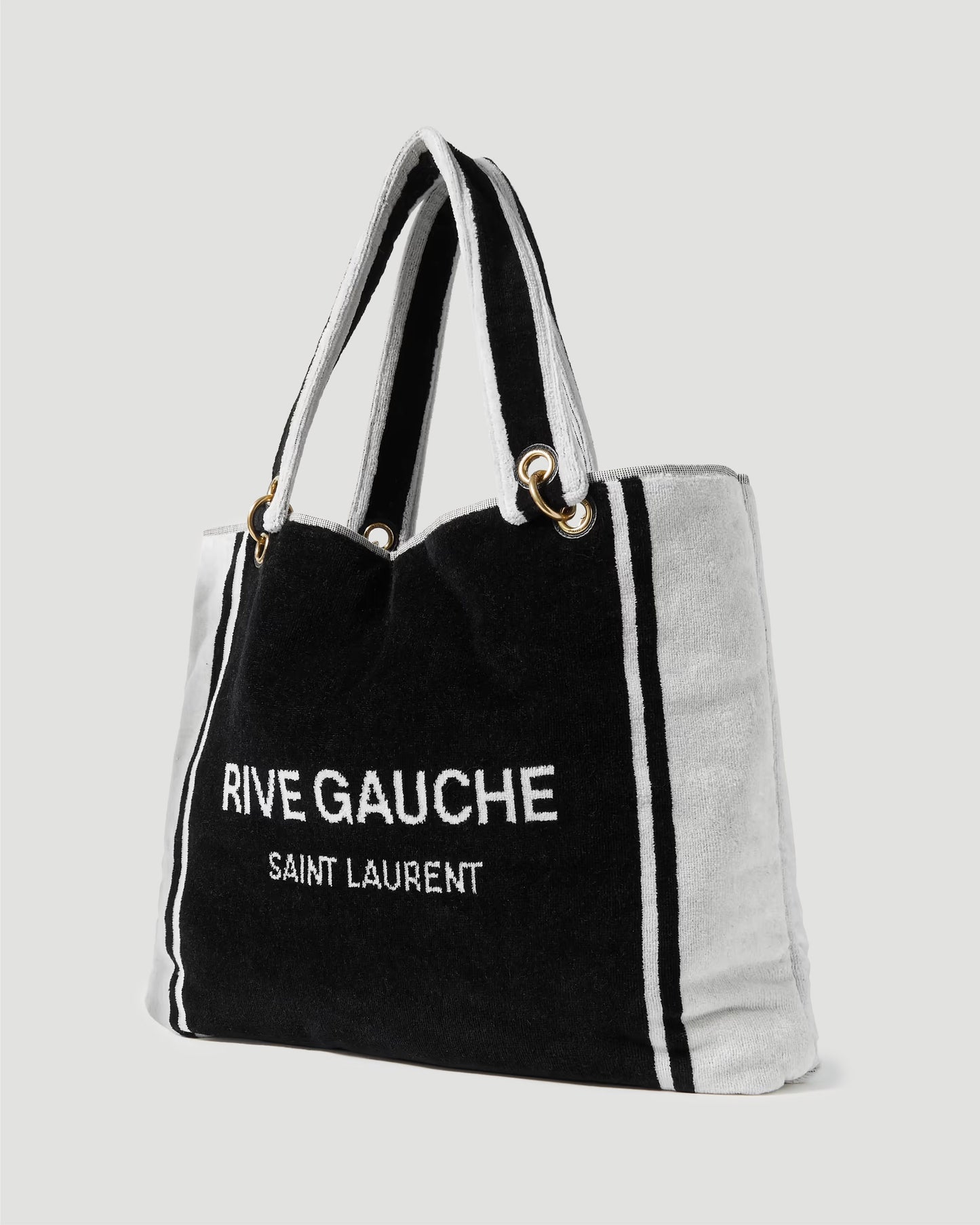 RIVE GAUCHE TOWEL TOTE BAG IN TERRY CLOTH