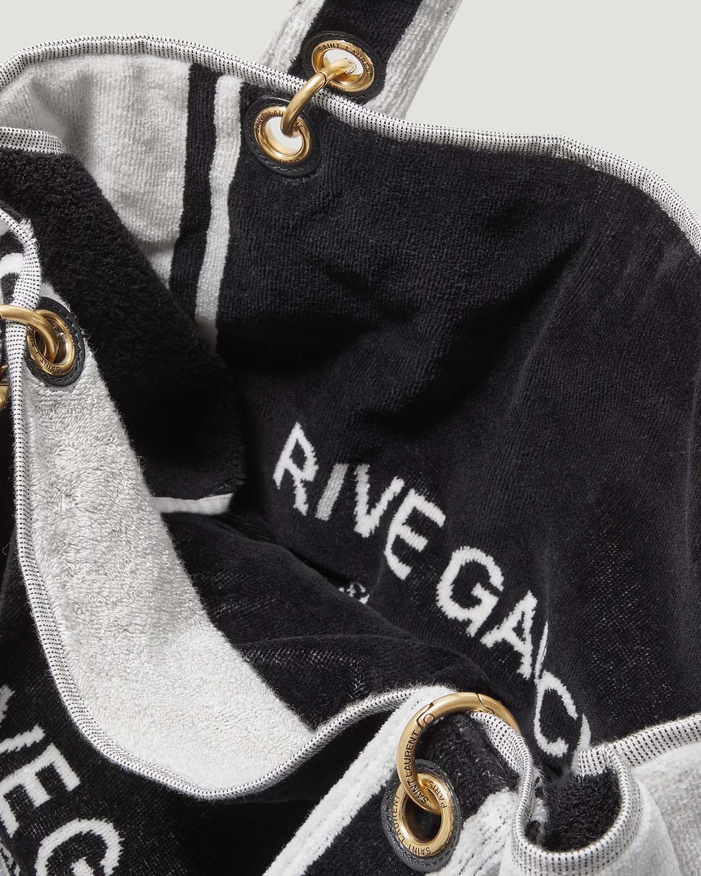 RIVE GAUCHE TOWEL TOTE BAG IN TERRY CLOTH