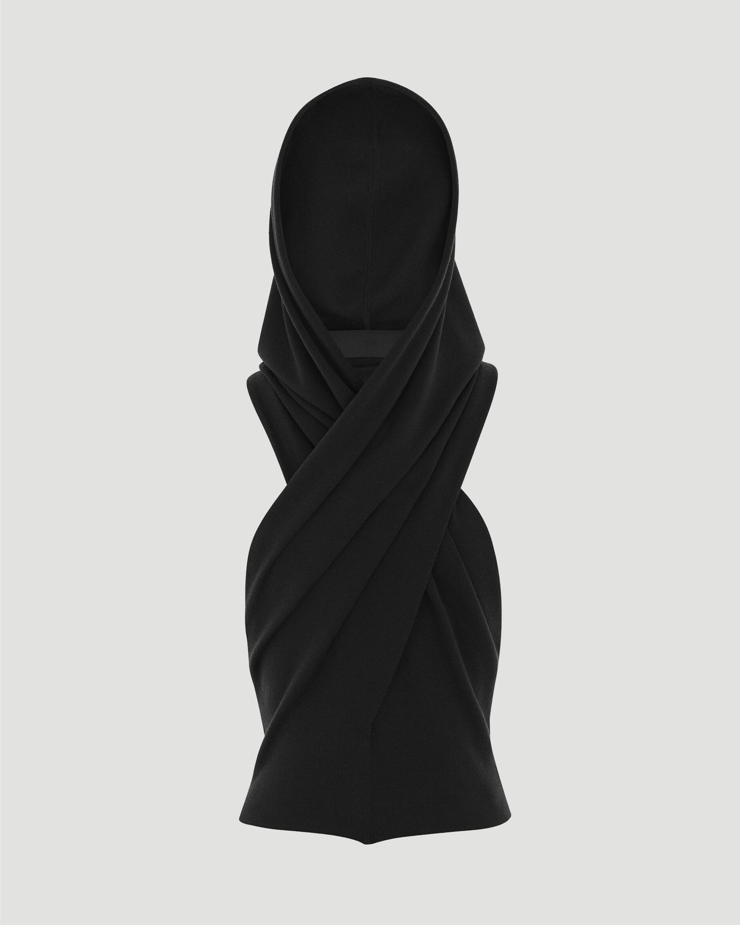 BLACK CROPPED HOODED TOP
