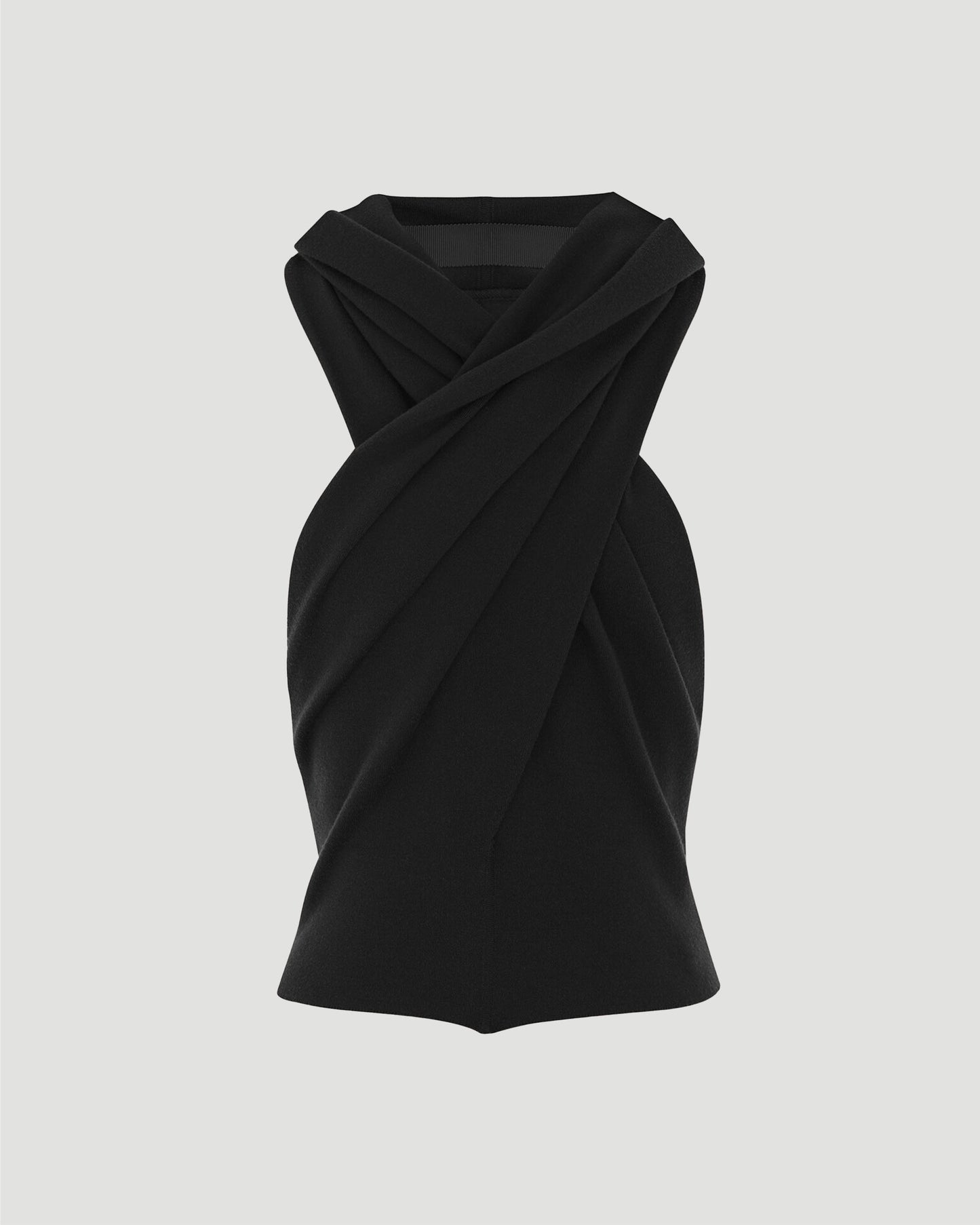 BLACK CROPPED HOODED TOP
