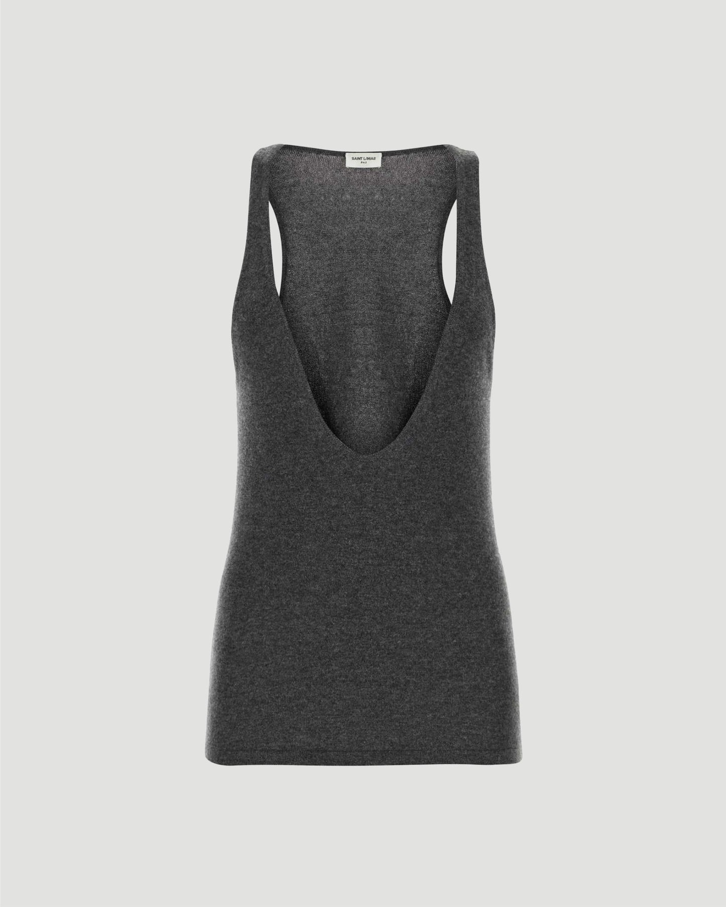 GREY CASHMERE TANK TOP