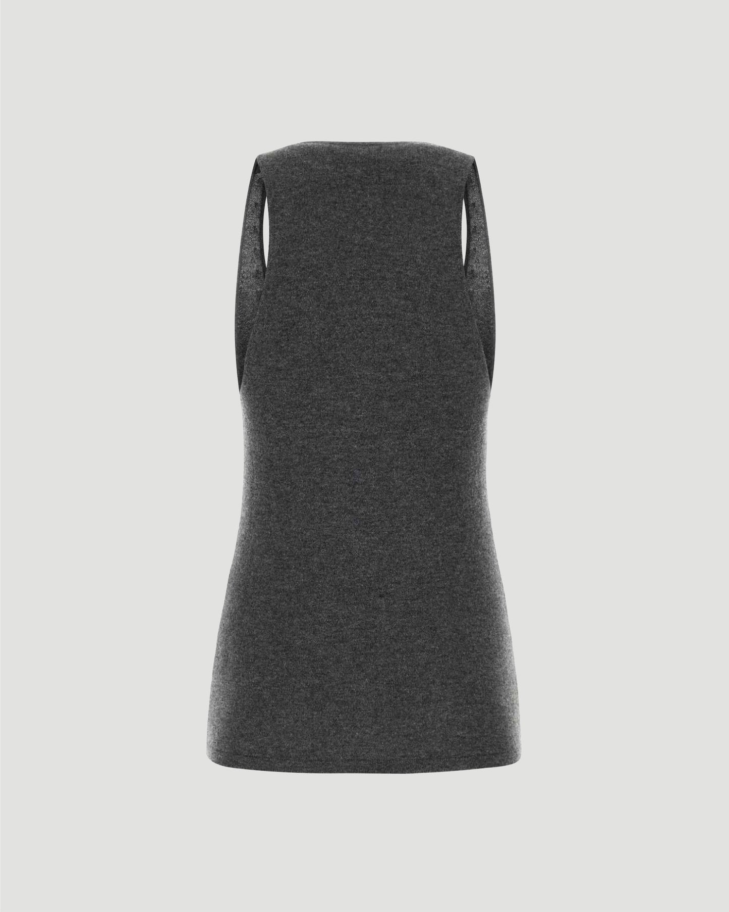GREY CASHMERE TANK TOP