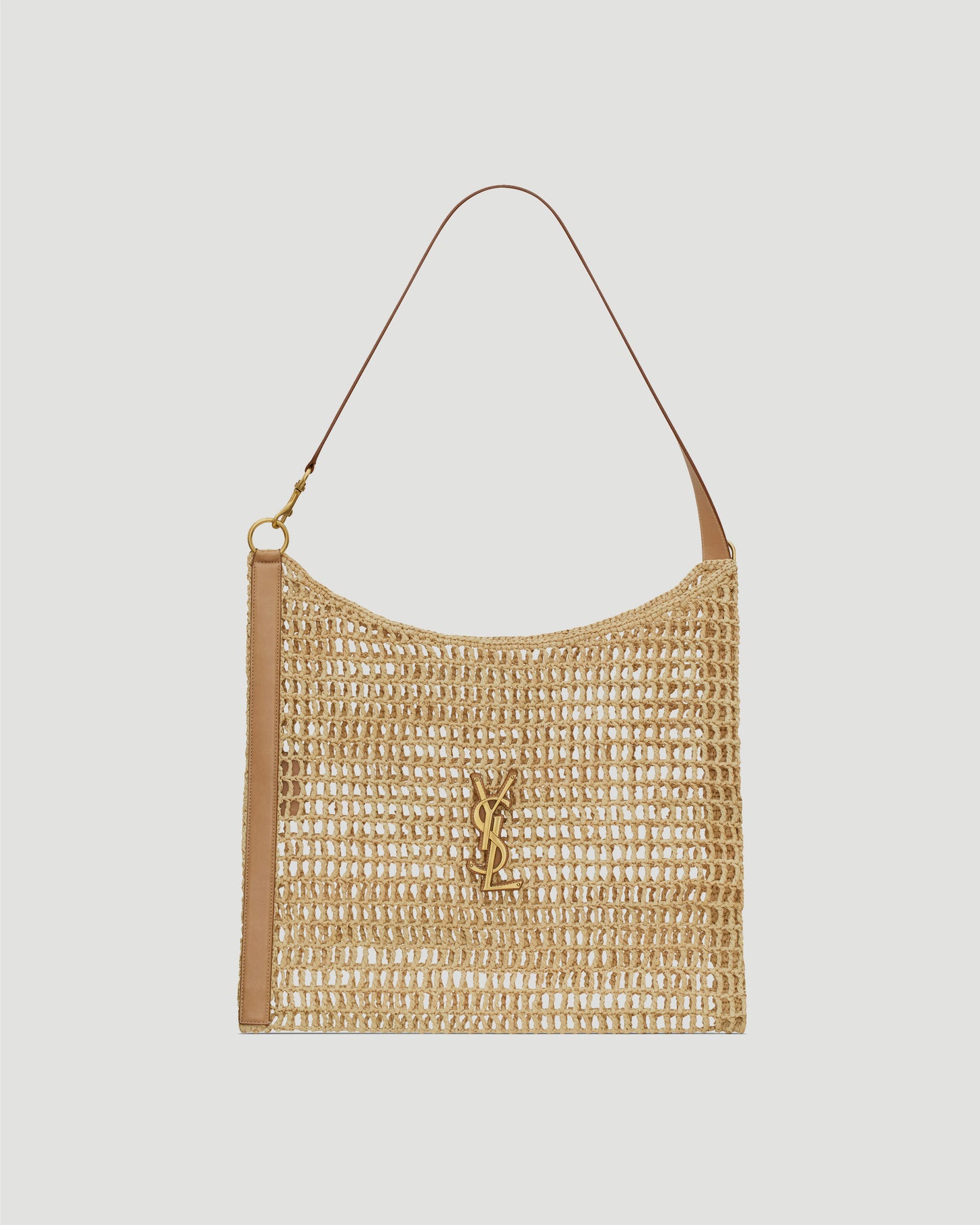 OXALIS BAG IN RAFFIA CROCHET AND LEATHER