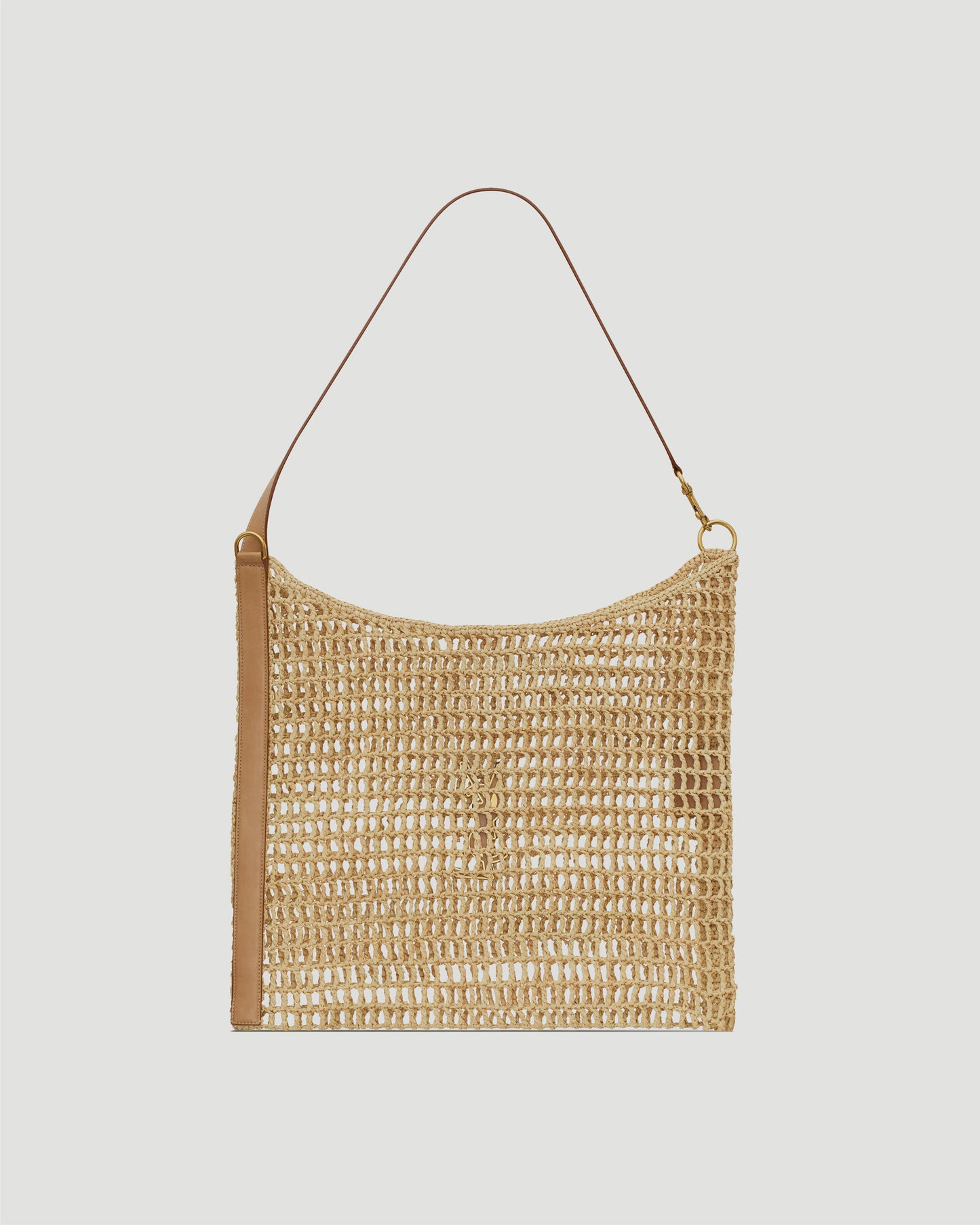OXALIS BAG IN RAFFIA CROCHET AND LEATHER