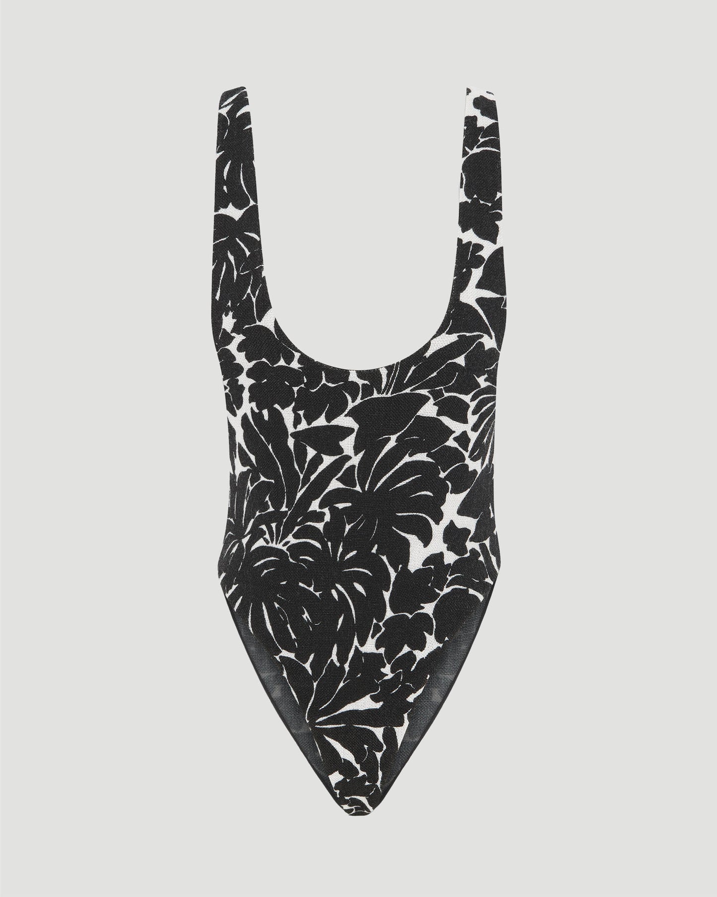 SCOOP-NECK BODYSUIT IN PALM JERSEY