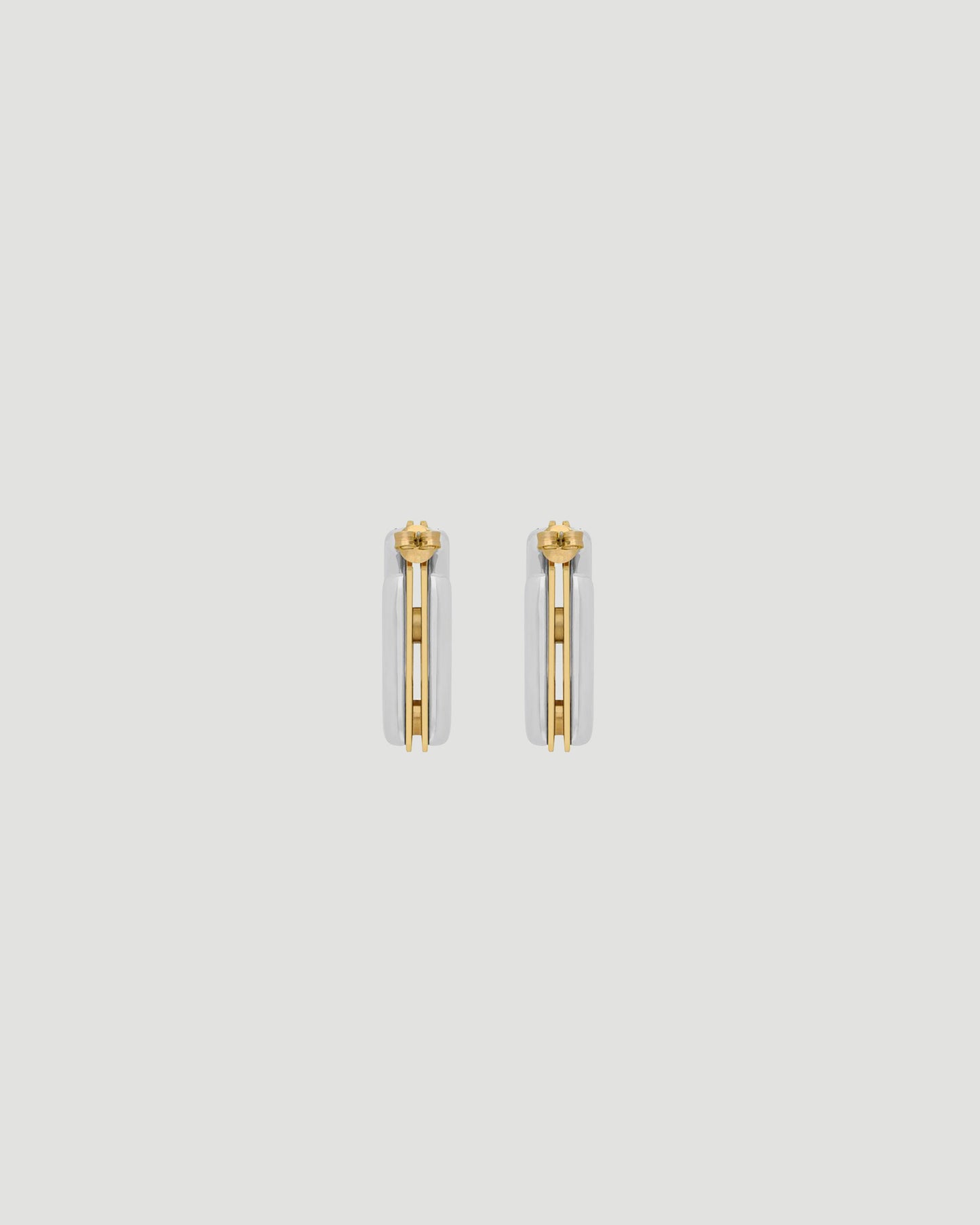 SPLIT SQUARE HOOP EARRINGS IN METAL