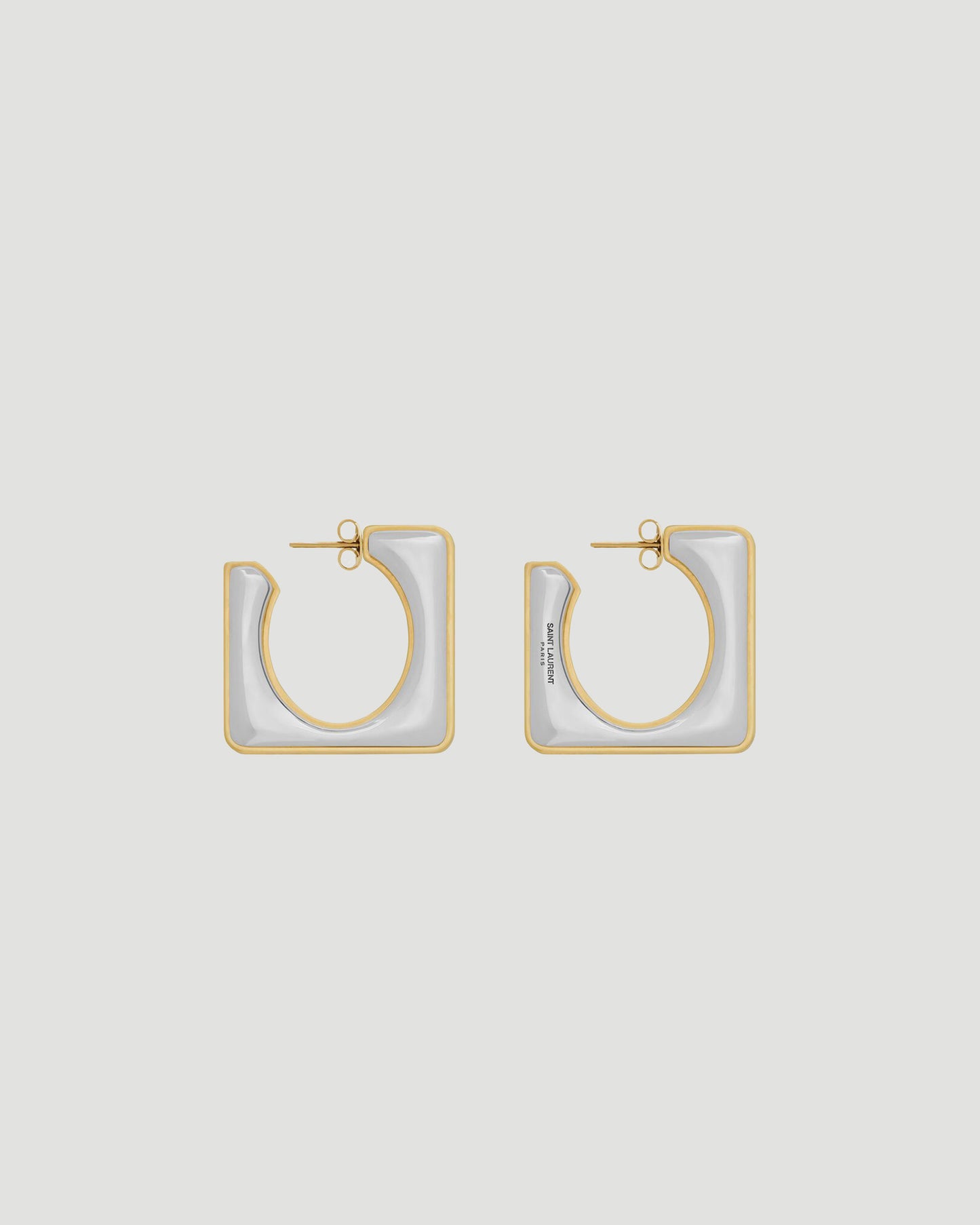 SPLIT SQUARE HOOP EARRINGS IN METAL