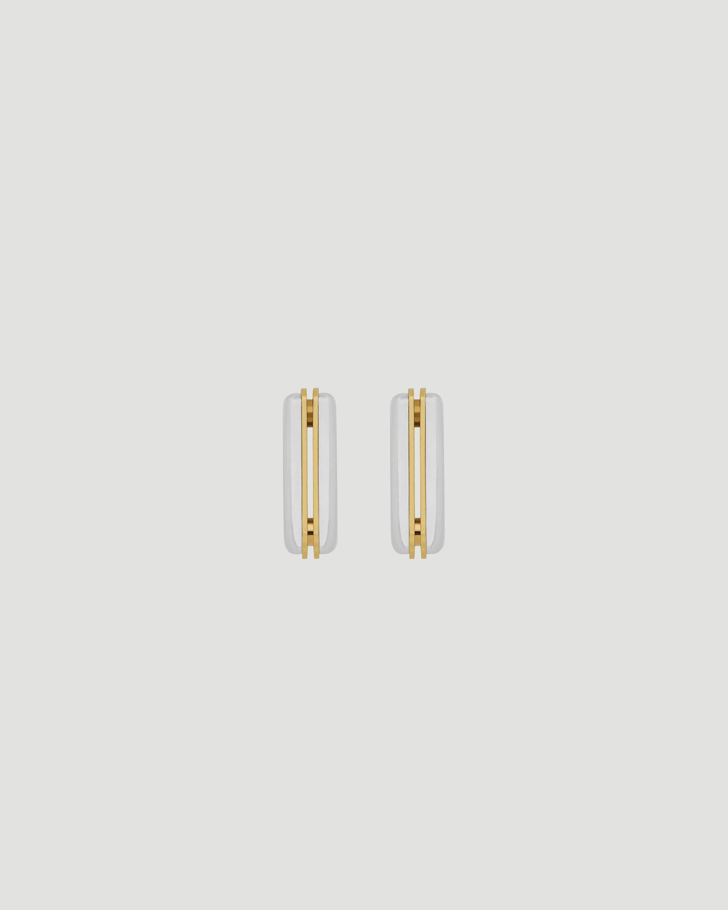 SPLIT SQUARE HOOP EARRINGS IN METAL