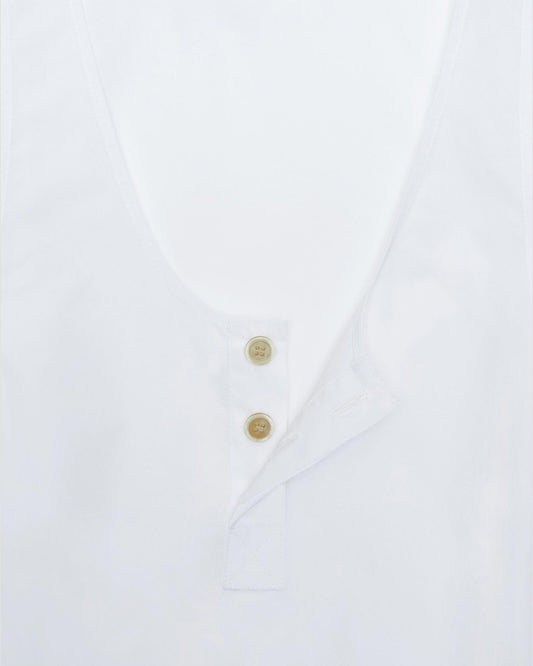 HENLEY TANK IN COTTON POPLIN