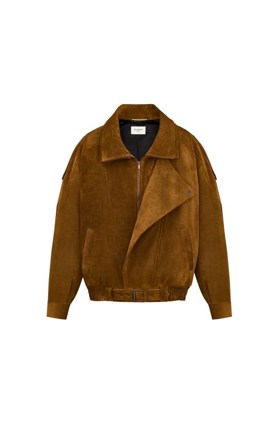 Bomber Jacket in Vintage Split Leather