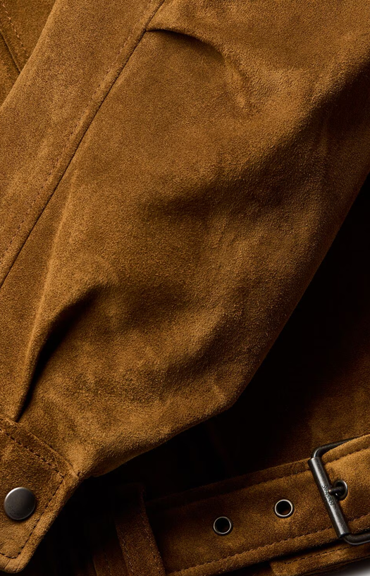 Bomber Jacket in Vintage Split Leather