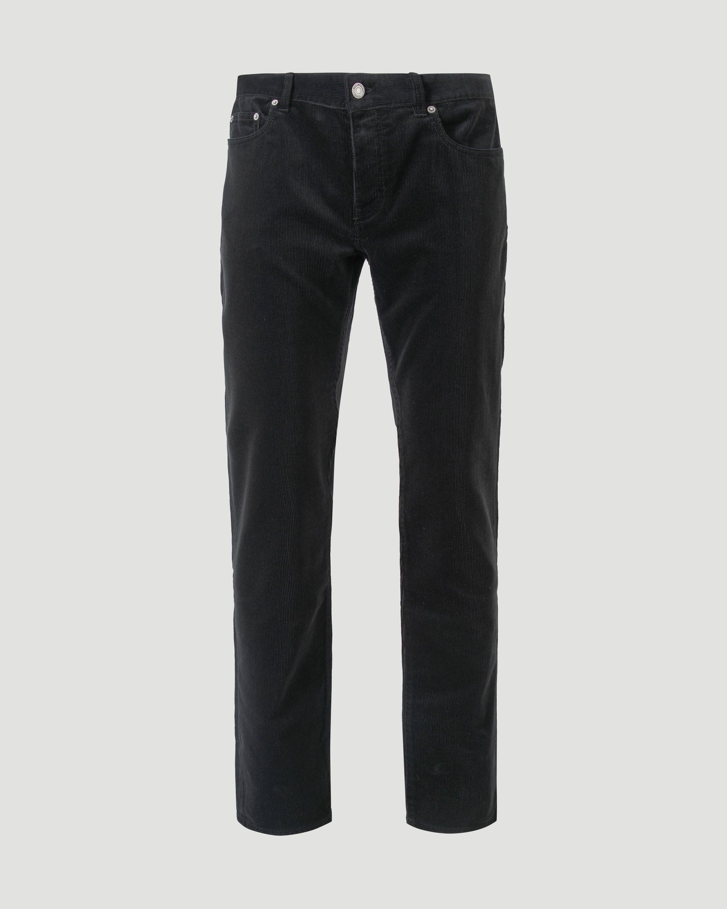 Relaxed Slim Pants In Faded Black Corduroy