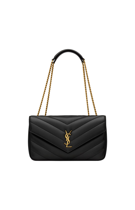 MEDIUM LOULOU IN MATELASSÉ LAMBSKIN