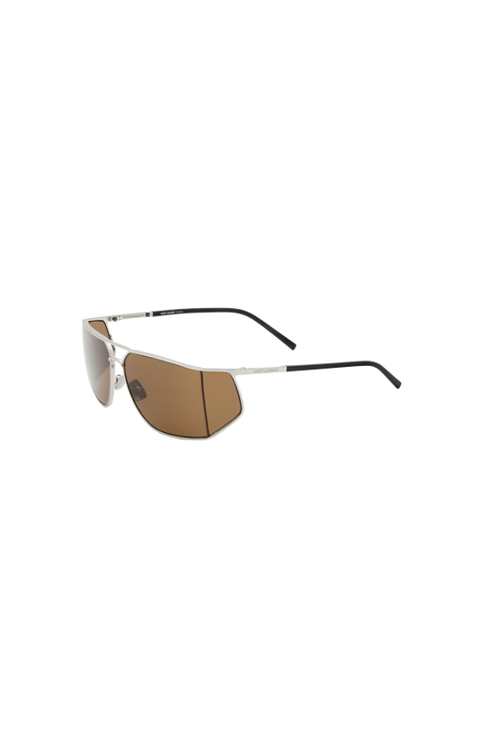 Saint Laurent SL 750 Sunglasses in Silver and Brown — product photo 2