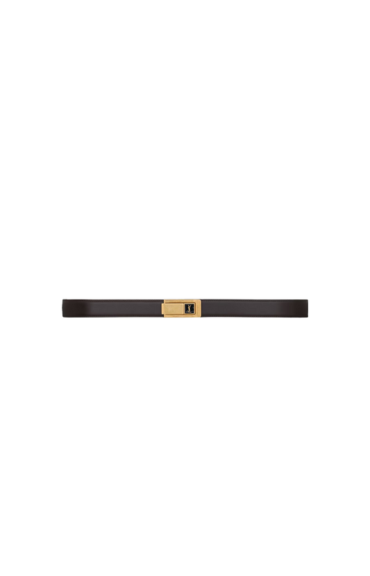 Charniere Buckle Belt in Smooth Leather