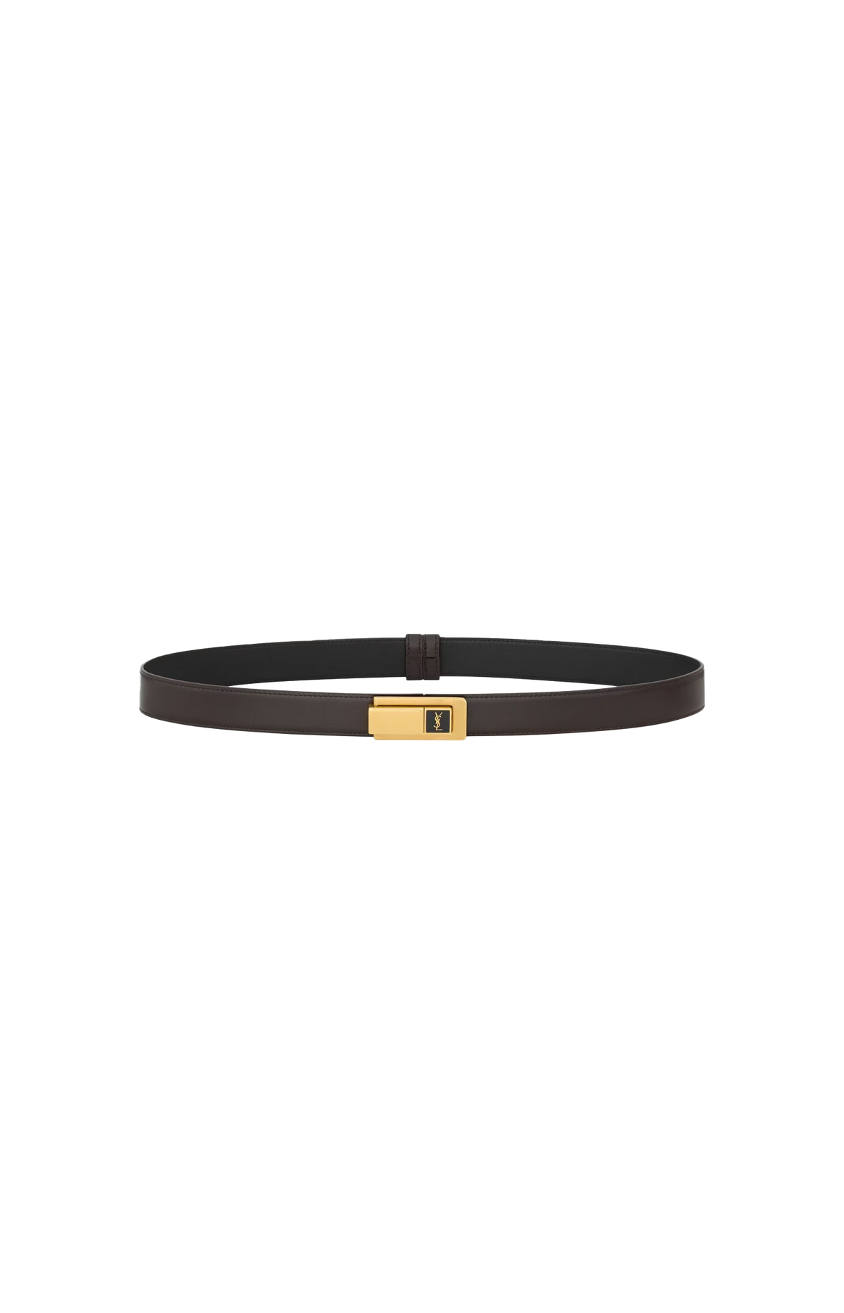 Charniere Buckle Belt in Smooth Leather