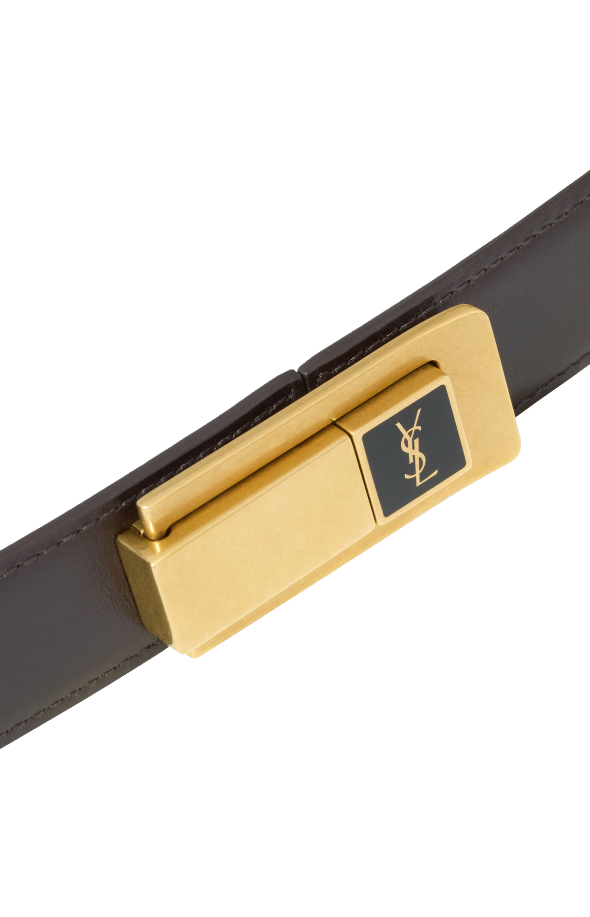 Charniere Buckle Belt in Smooth Leather