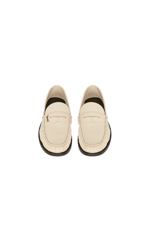 Laurent Loafers in Smooth Leather in White